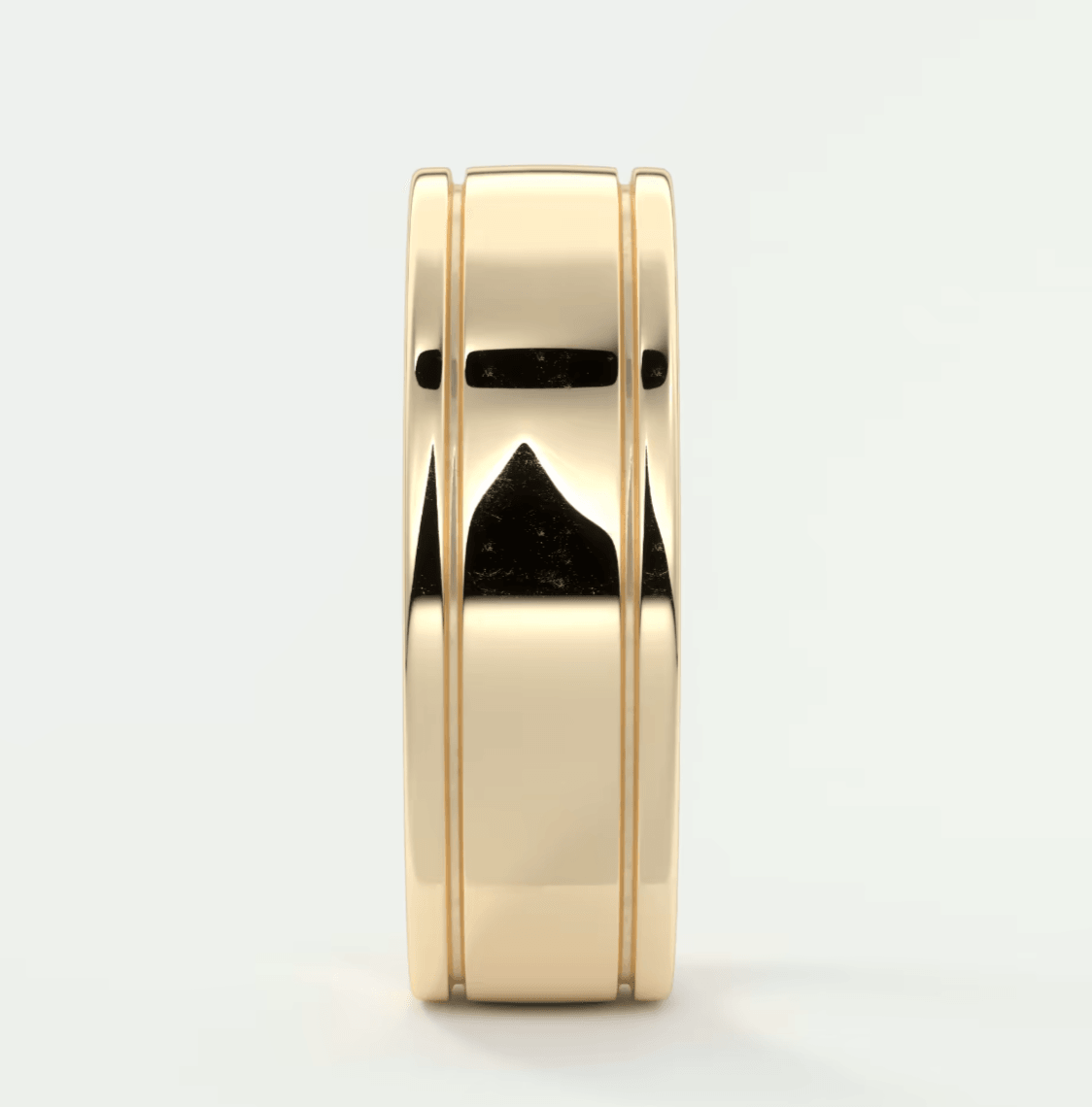 Alaric 6mm Dual-Line Wedding Band – 18K Gold or Platinum