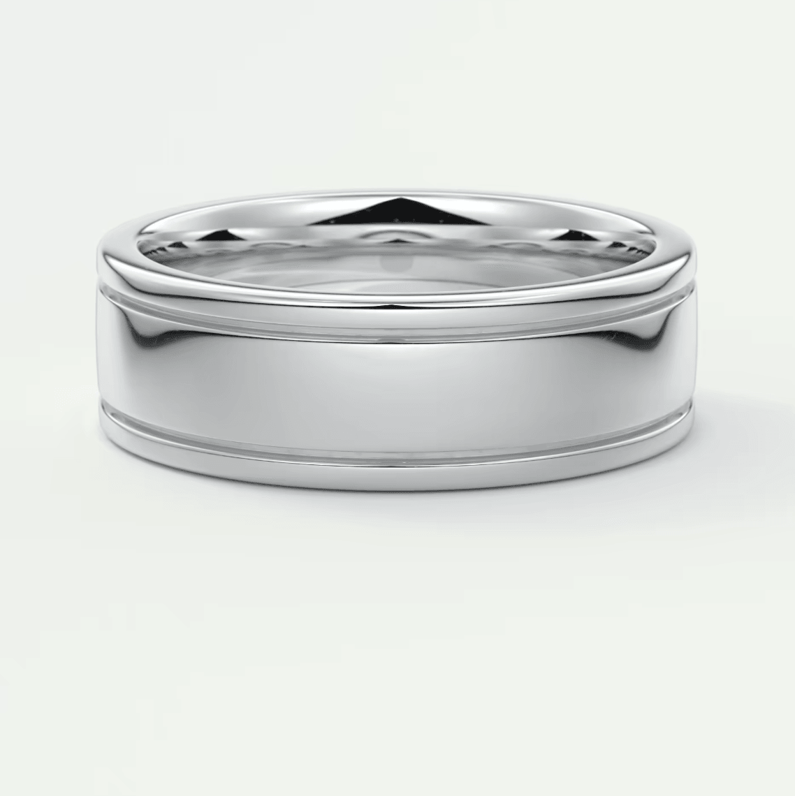 Alaric 6mm Dual-Line Wedding Band – 18K Gold or Platinum