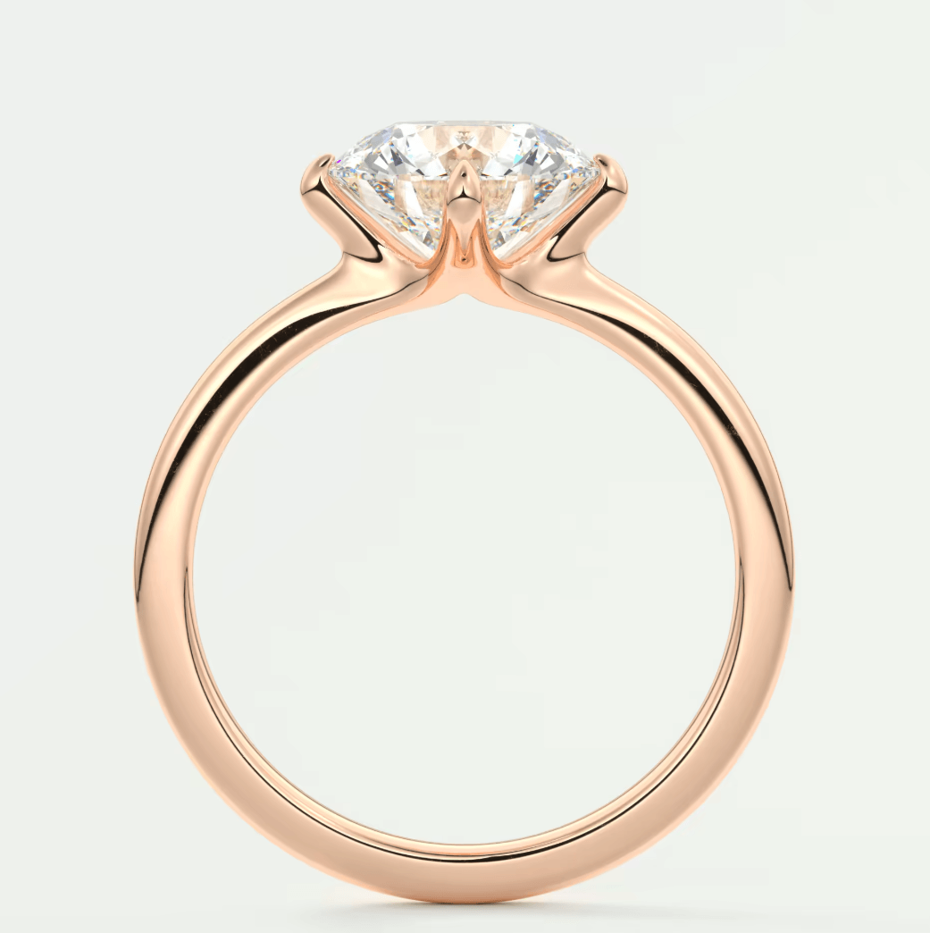 Aura Glide Round Plus Solitaire Ring – Lab Diamond or Moissanite