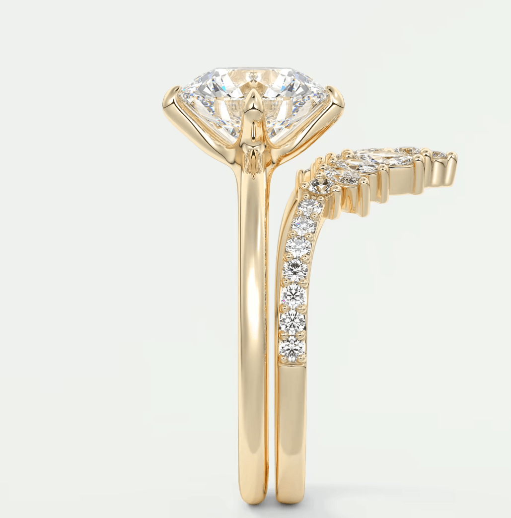 Aura Glide Round Plus Solitaire Ring – Lab Diamond or Moissanite