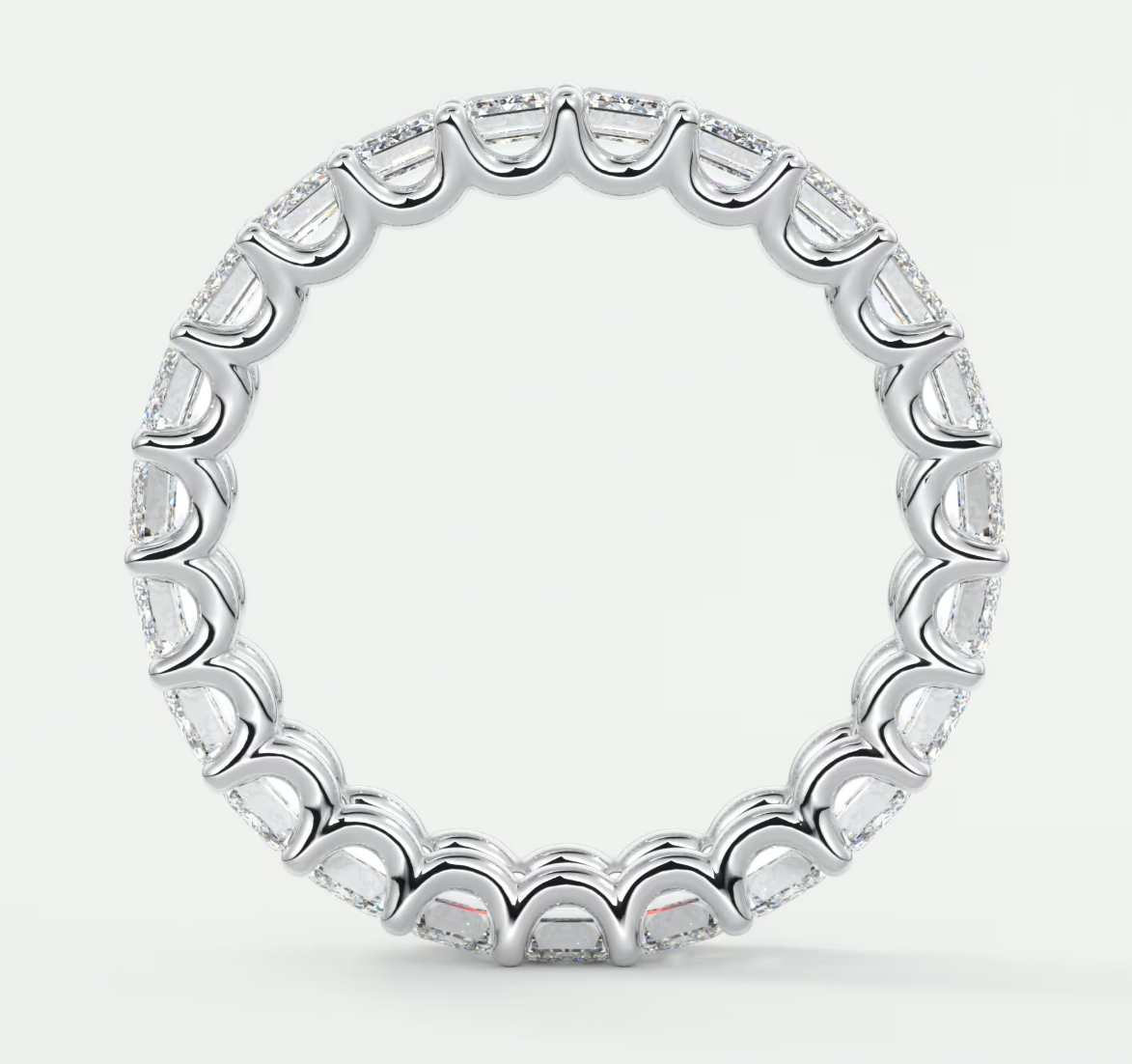 Aurelia Emerald Eternity Band 4mm – Lab-Grown or Natural Diamonds