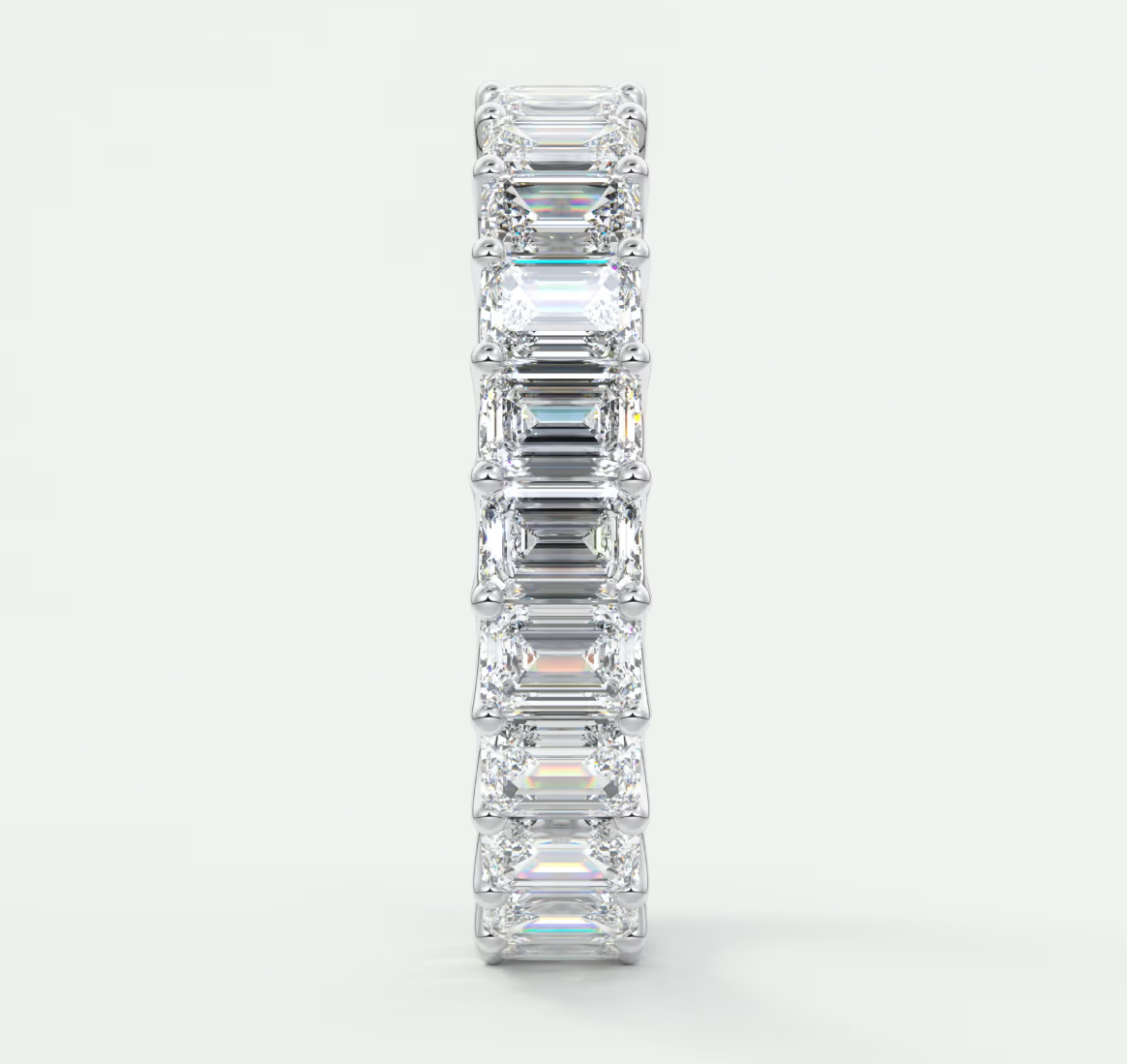 Aurelia Emerald Eternity Band 4mm – Lab-Grown or Natural Diamonds