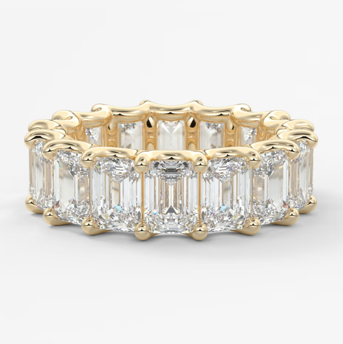 Aurelia Emerald Eternity Band 6.5mm – Lab-Grown or Natural Diamonds