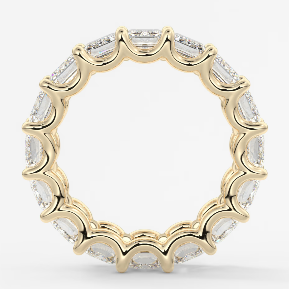Aurelia Emerald Eternity Band 6.5mm – Lab-Grown or Natural Diamonds