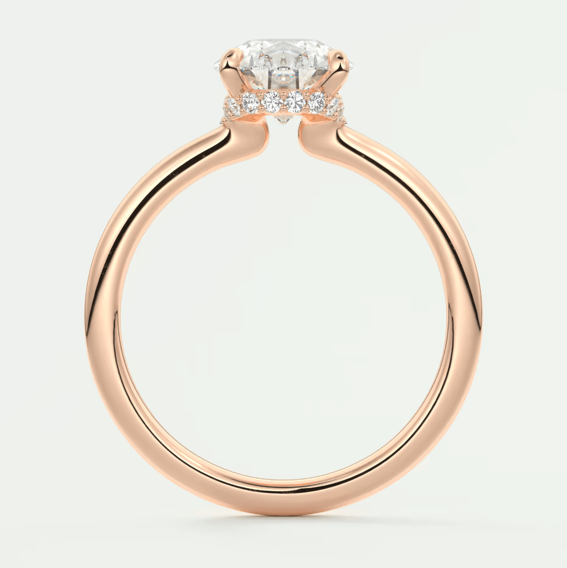 Aurora Pear Hidden Halo Ring – Lab Diamond or Moissanite