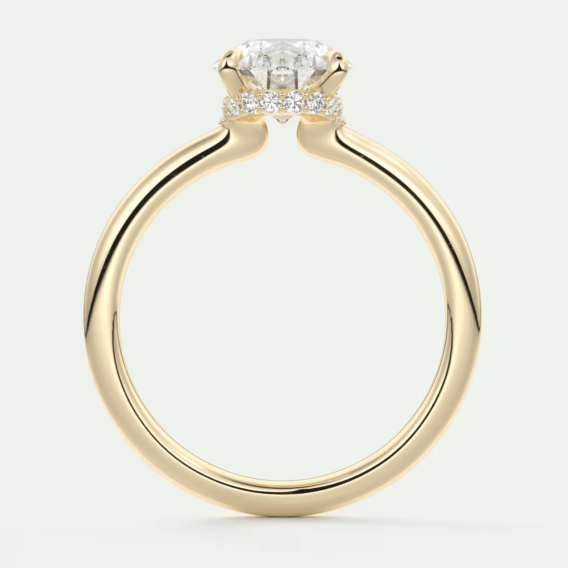 Aurora Pear Hidden Halo Ring – Lab Diamond or Moissanite