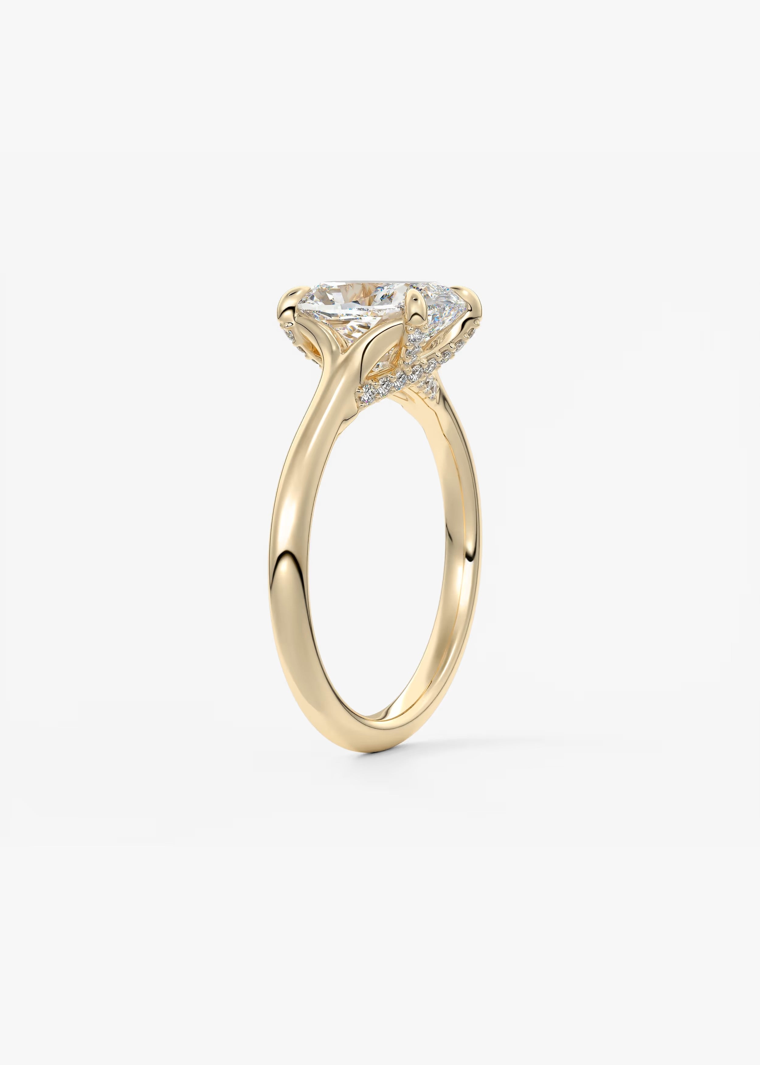 Cassia – Cushion Solitaire with Hidden Pavé