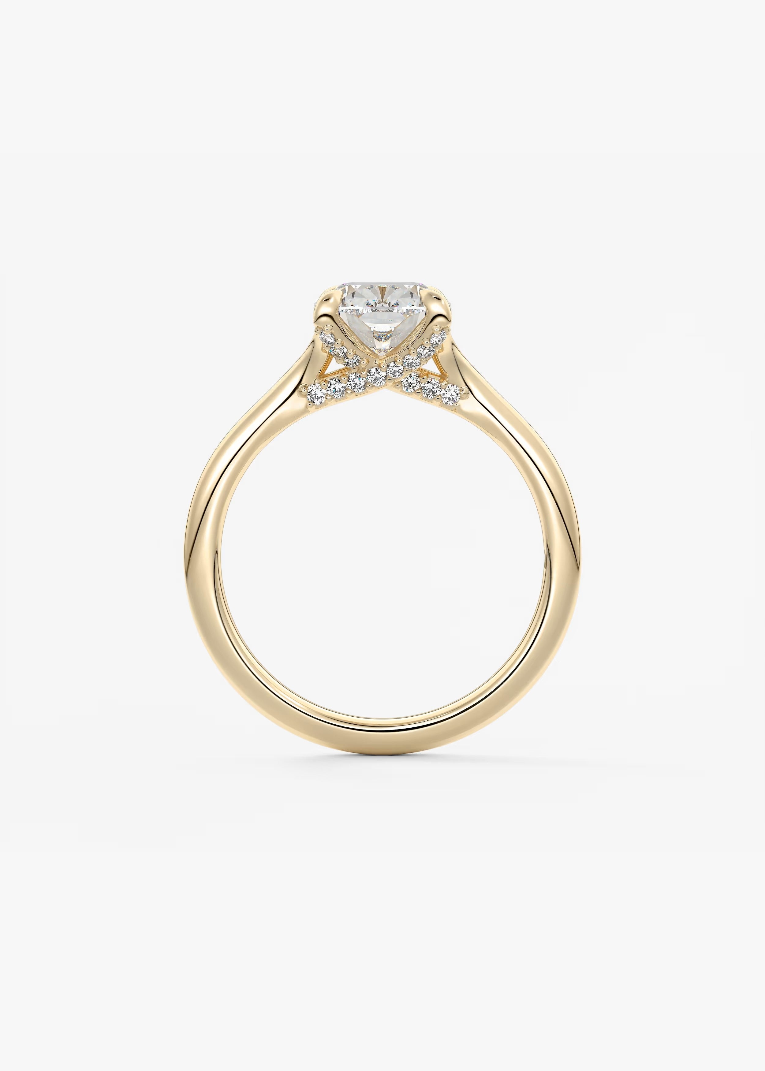 Cassia – Cushion Solitaire with Hidden Pavé