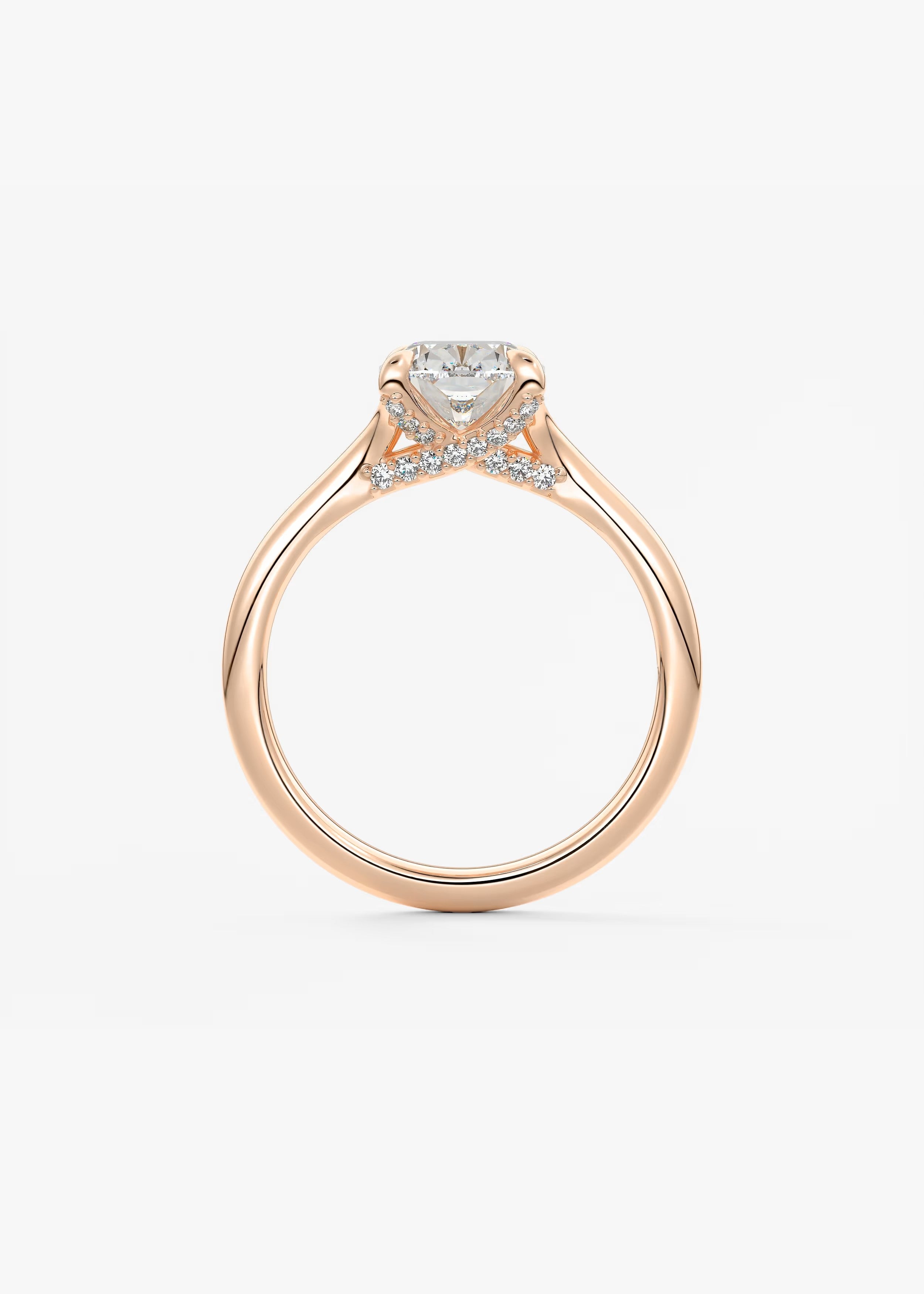Cassia – Cushion Solitaire with Hidden Pavé
