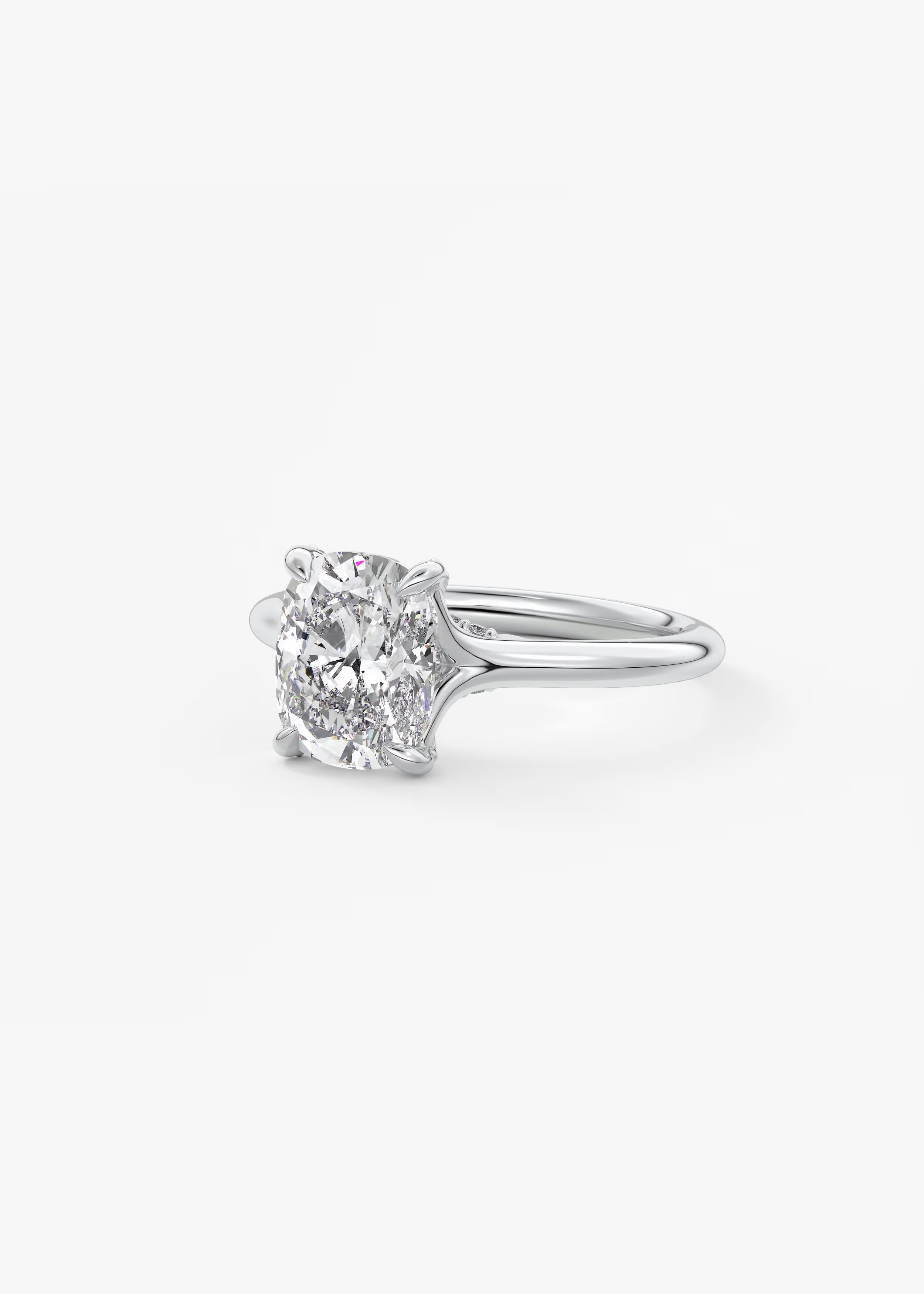 Cassia – Cushion Solitaire with Hidden Pavé