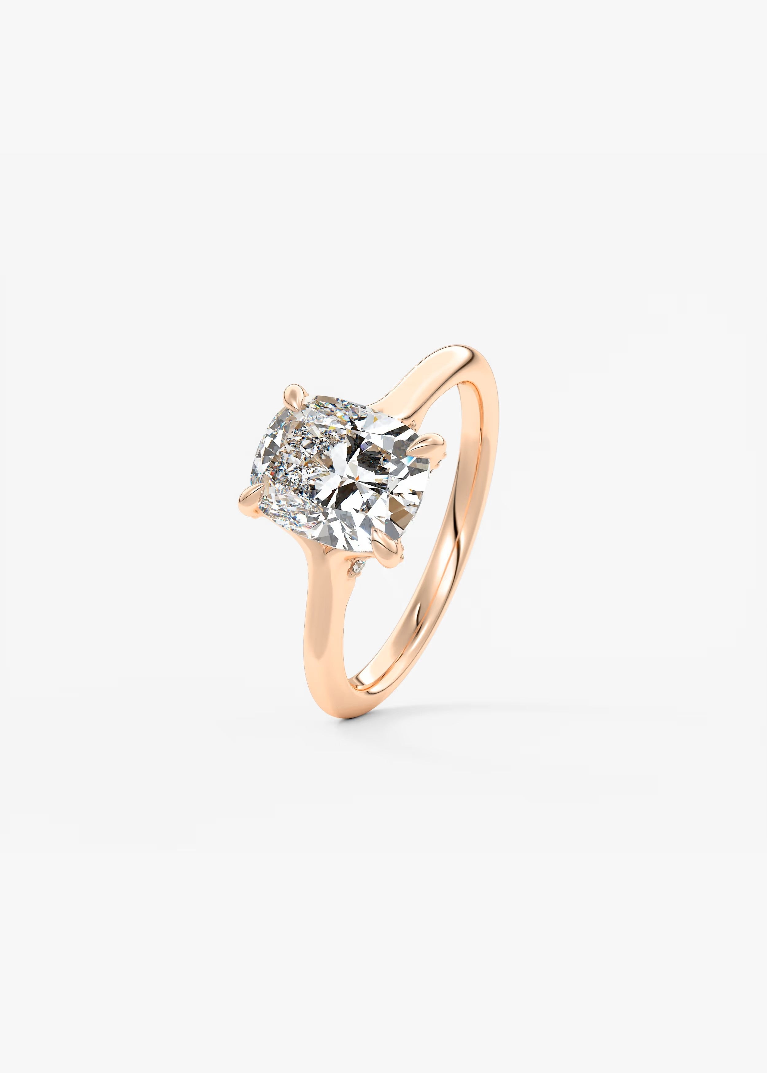 Cassia – Cushion Solitaire with Hidden Pavé