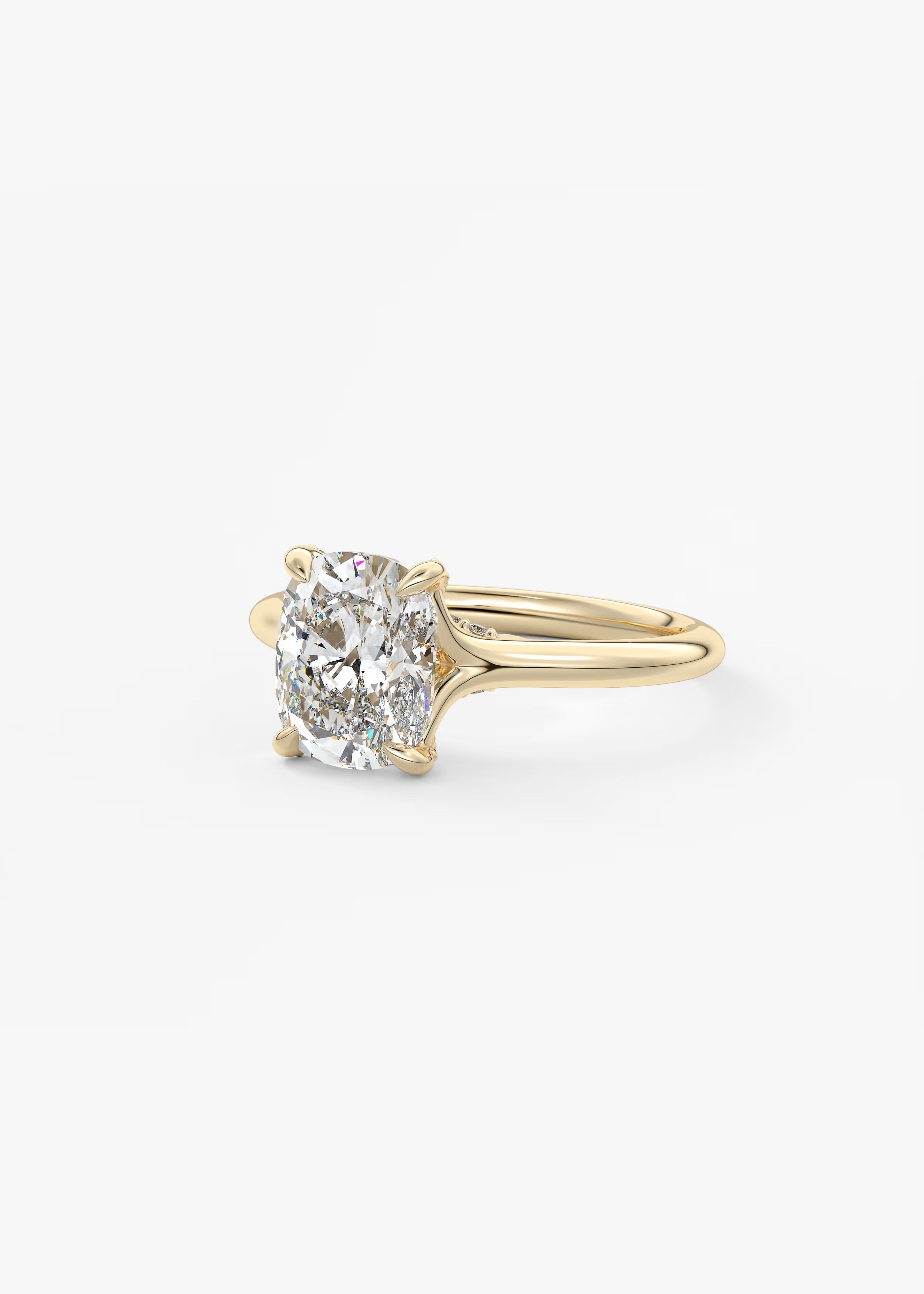 Cassia – Cushion Solitaire with Hidden Pavé