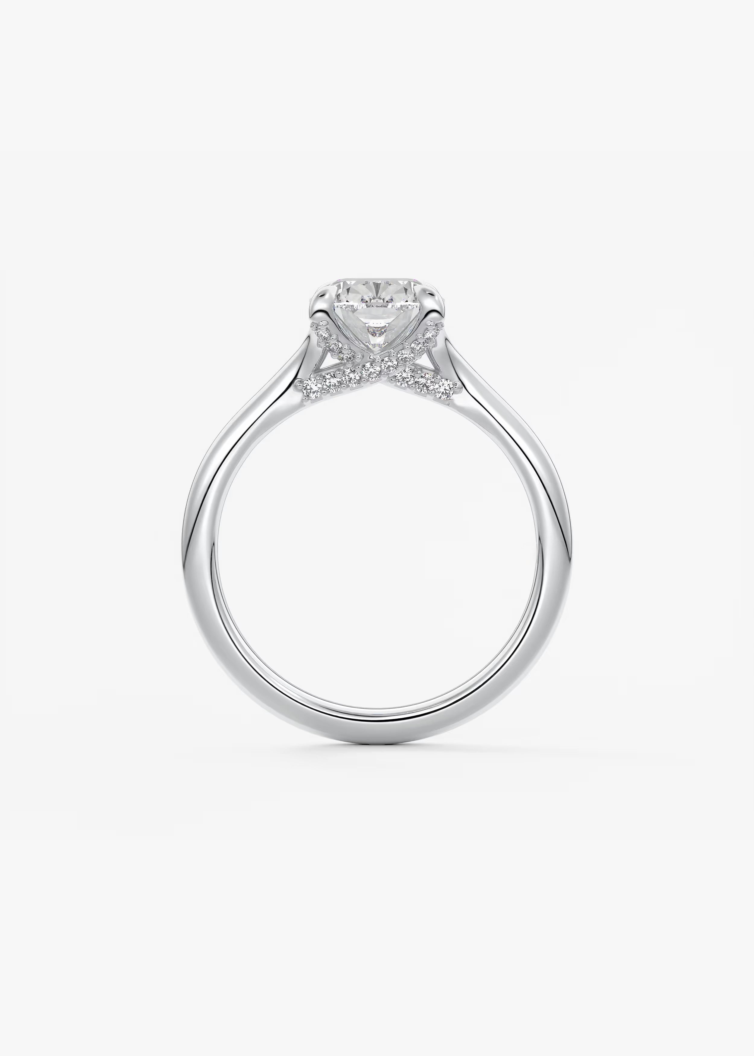 Cassia – Cushion Solitaire with Hidden Pavé