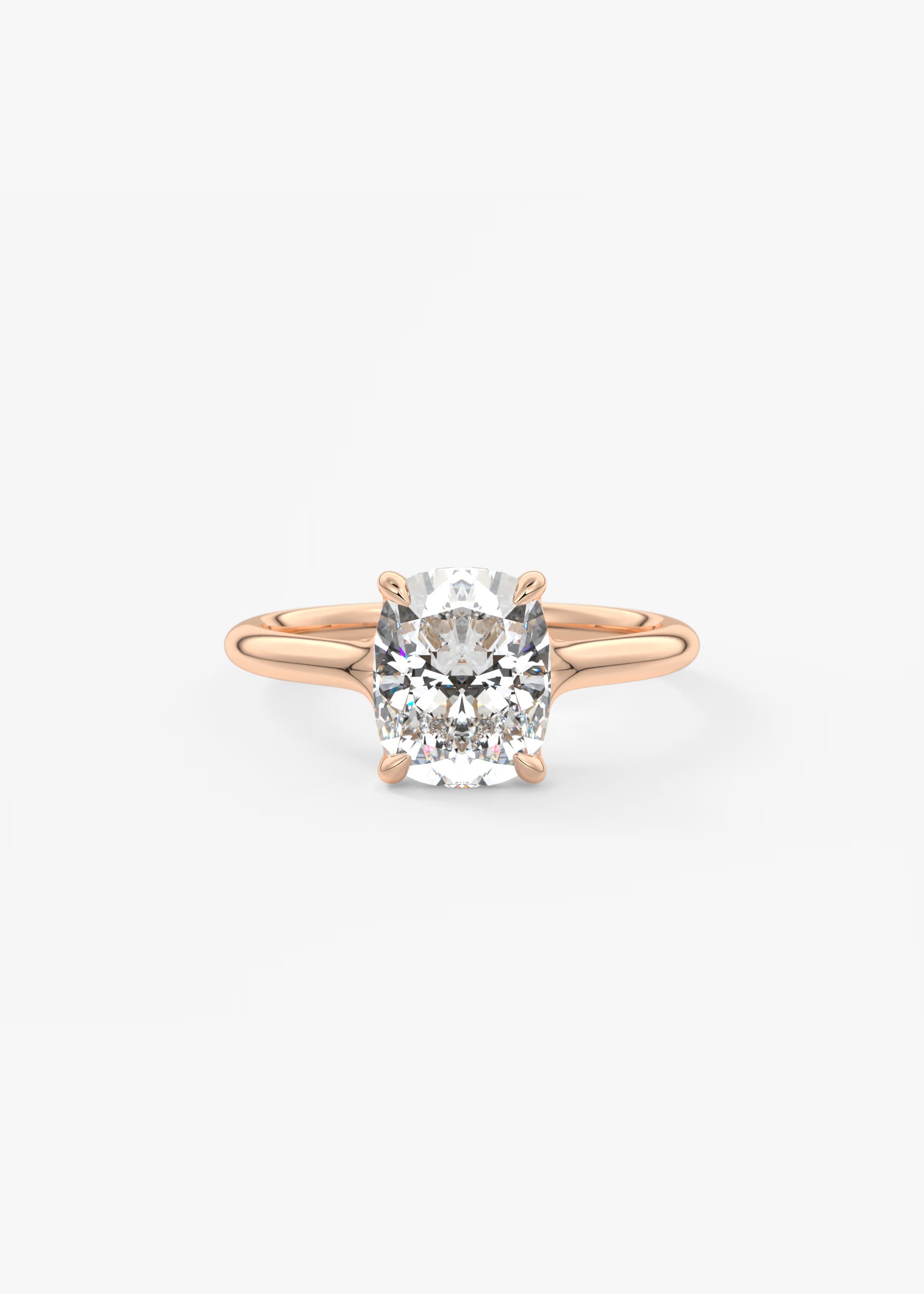 Cassia – Elongated Cushion Solitaire Engagement Ring