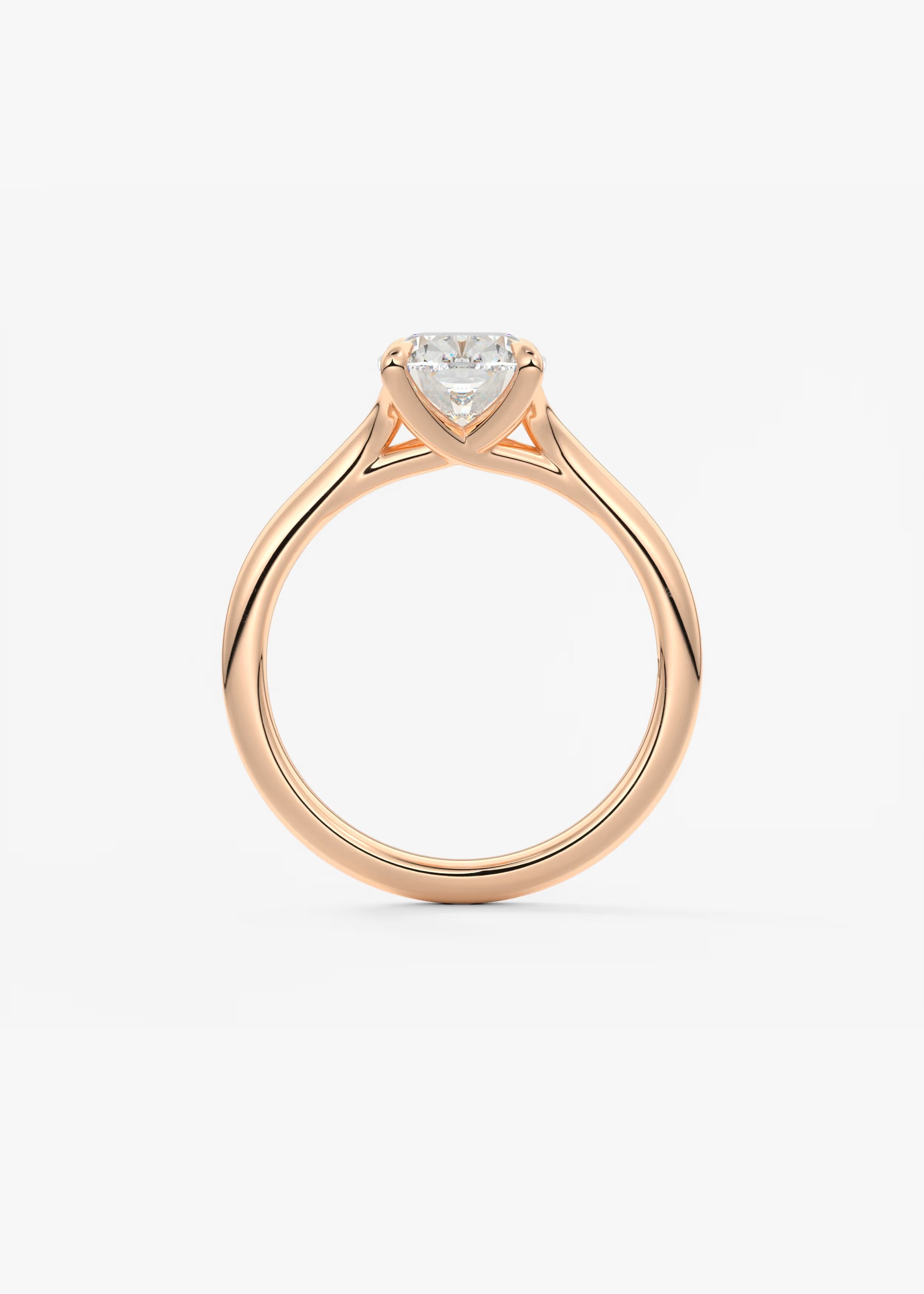 Cassia – Elongated Cushion Solitaire Engagement Ring