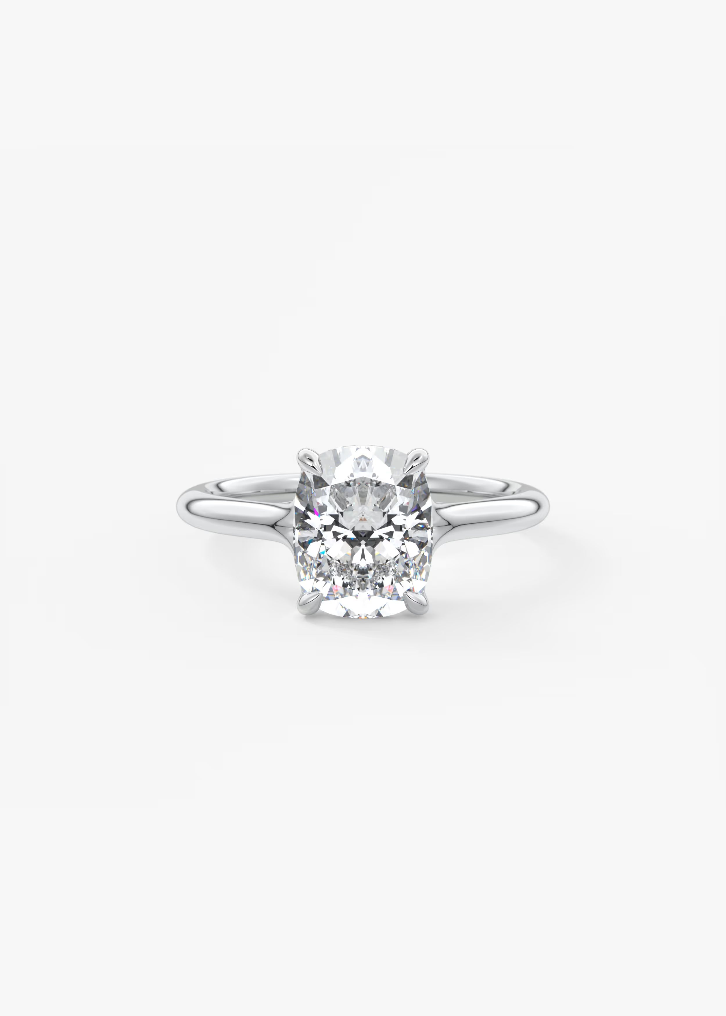 Cassia – Elongated Cushion Solitaire Engagement Ring