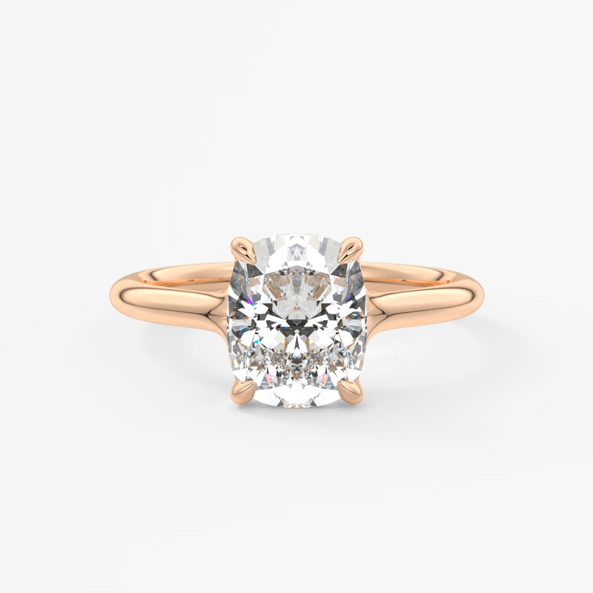 Cassia – elongated cushion solitaire engagement ring
