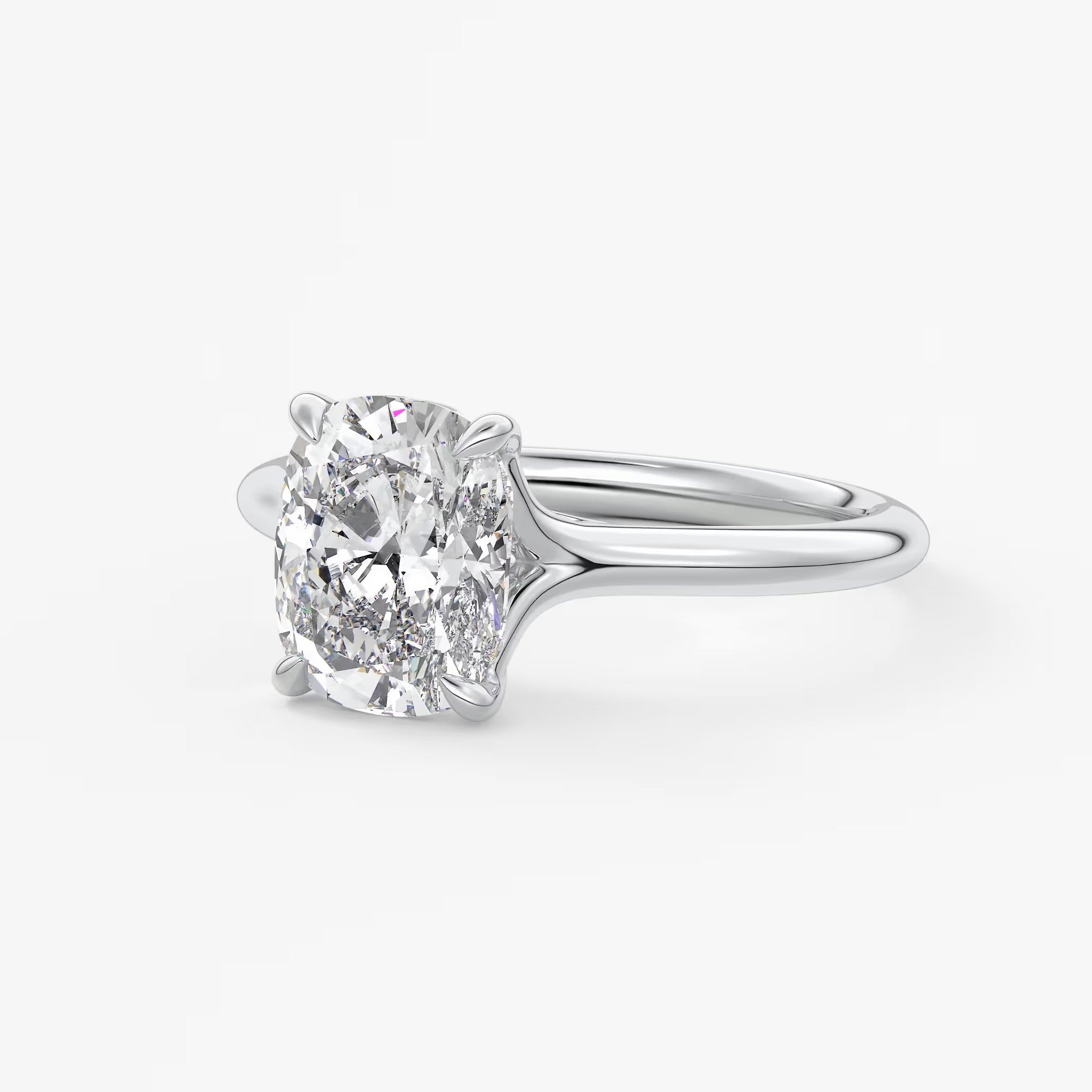 Cassia – elongated cushion solitaire engagement ring