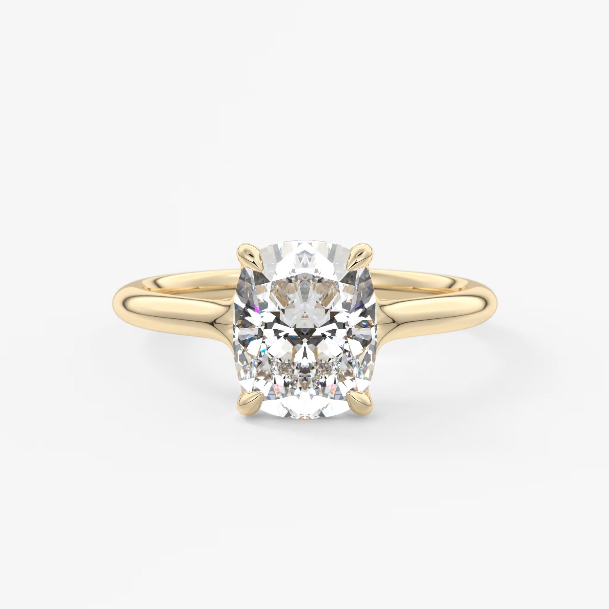 Cassia – elongated cushion solitaire engagement ring