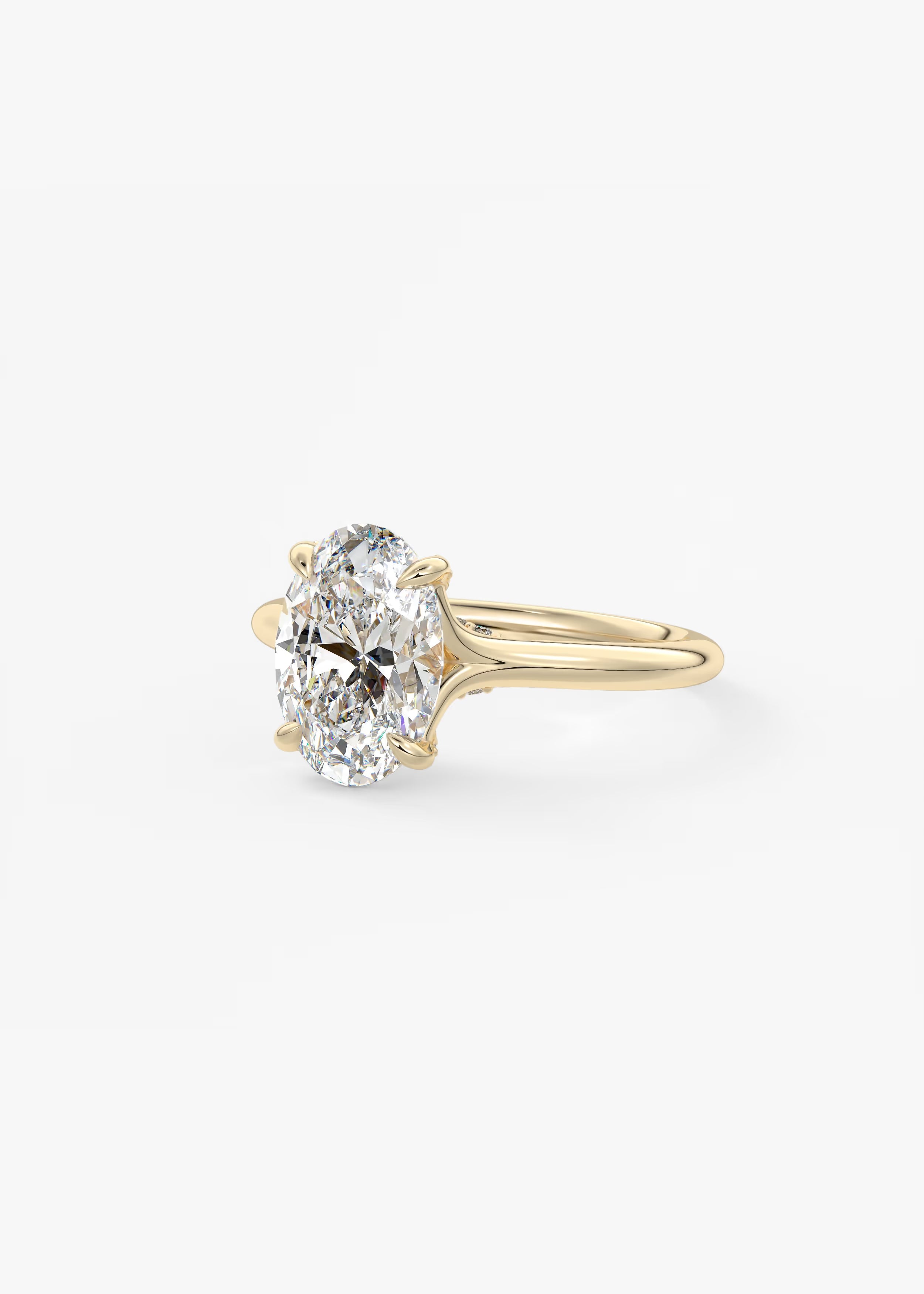 Cassia – Oval Solitaire with Hidden Pavé