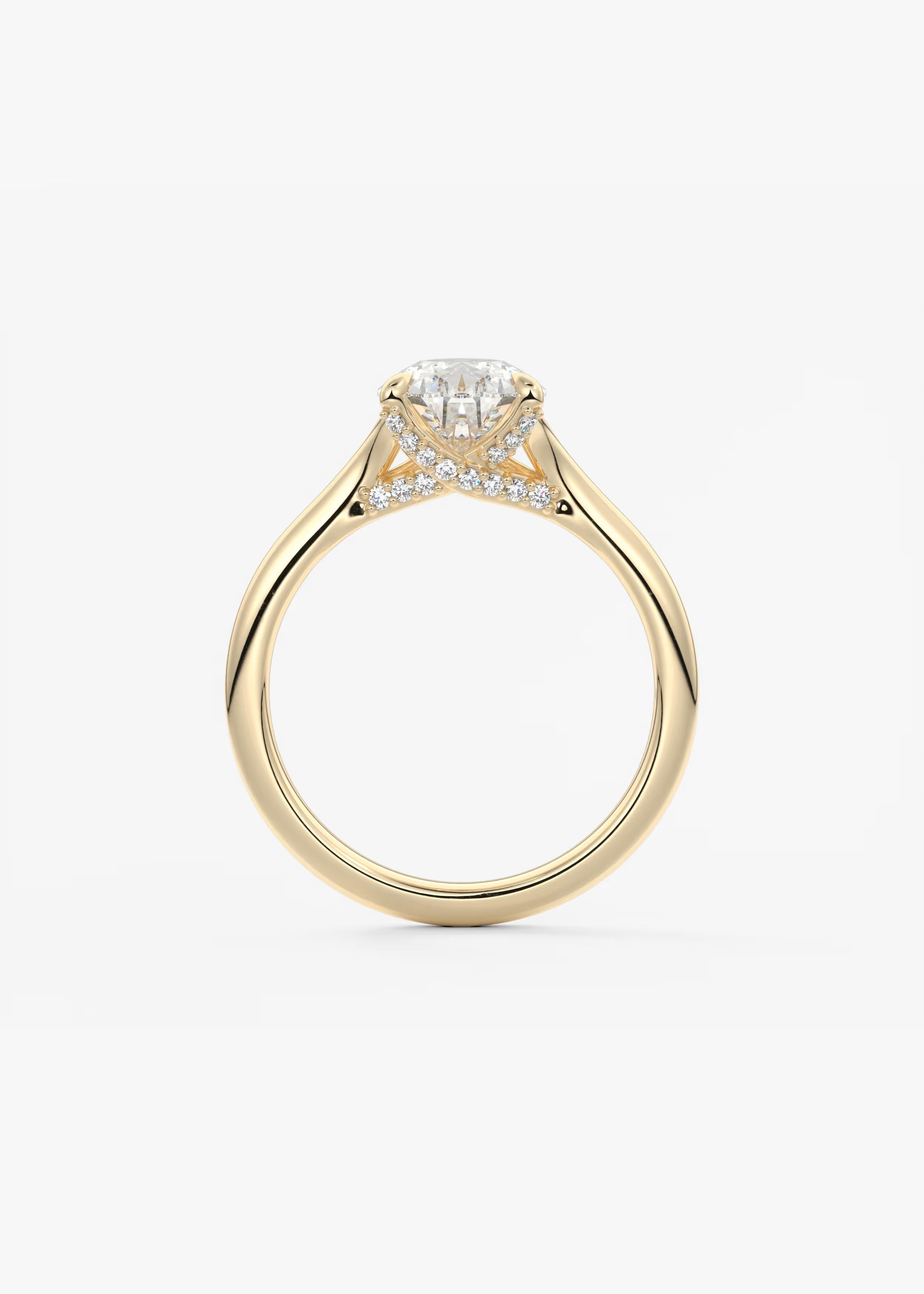 Cassia – Pear Solitaire with Hidden Pavé