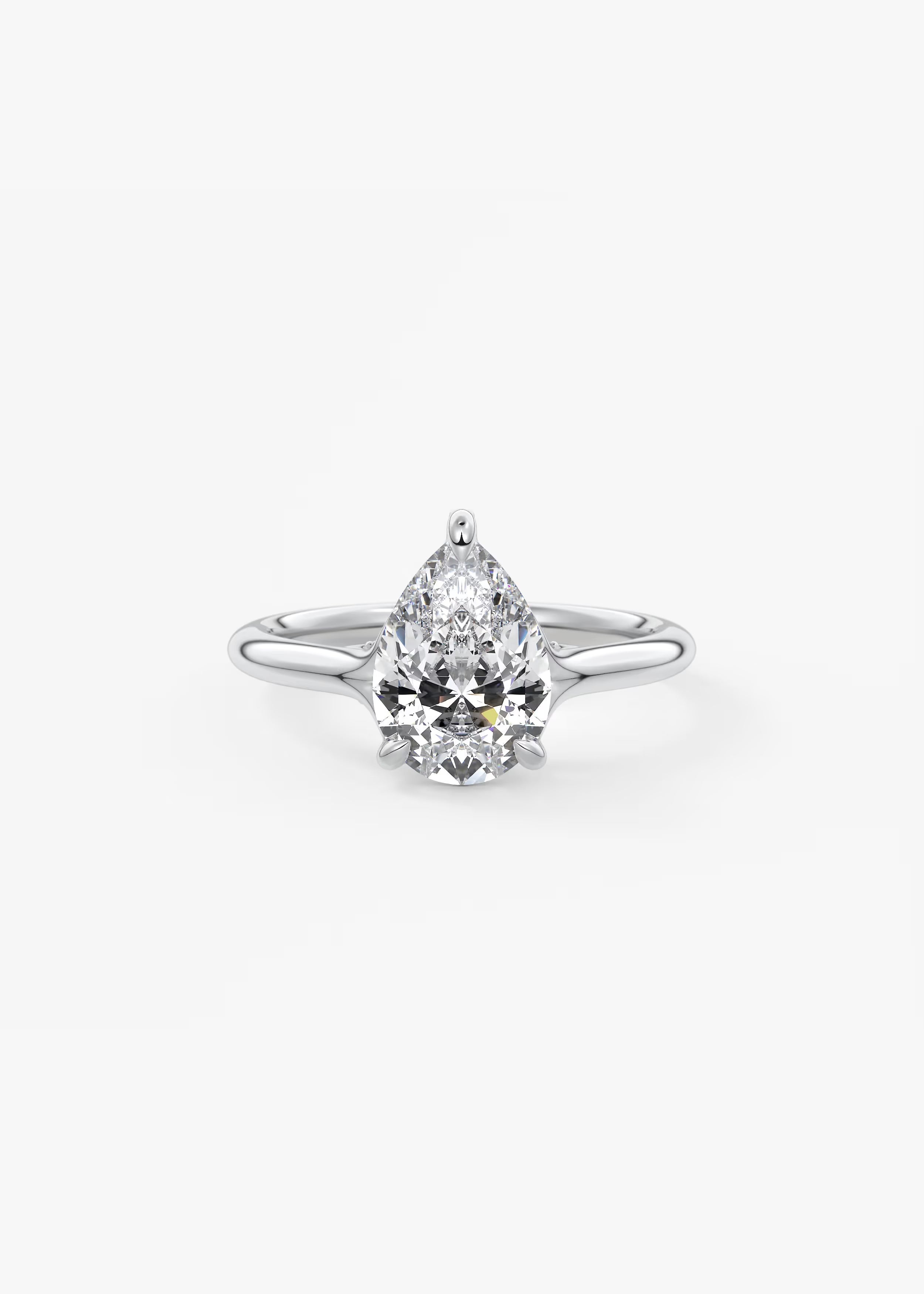 Cassia – Pear Solitaire with Hidden Pavé