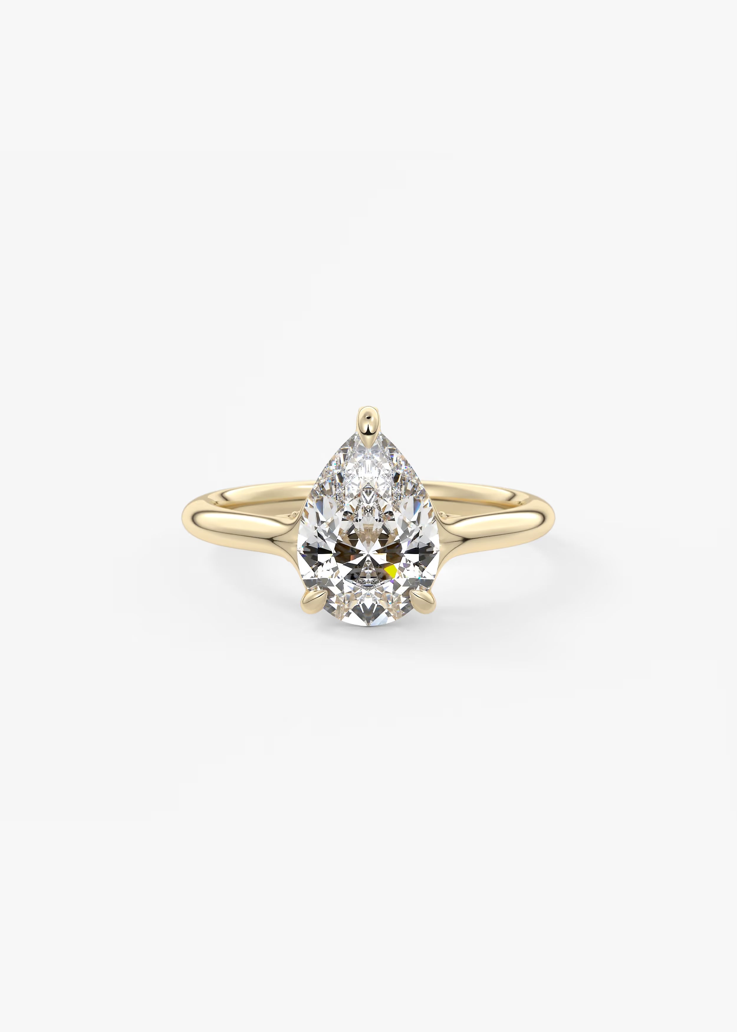 Cassia – Pear Solitaire with Hidden Pavé