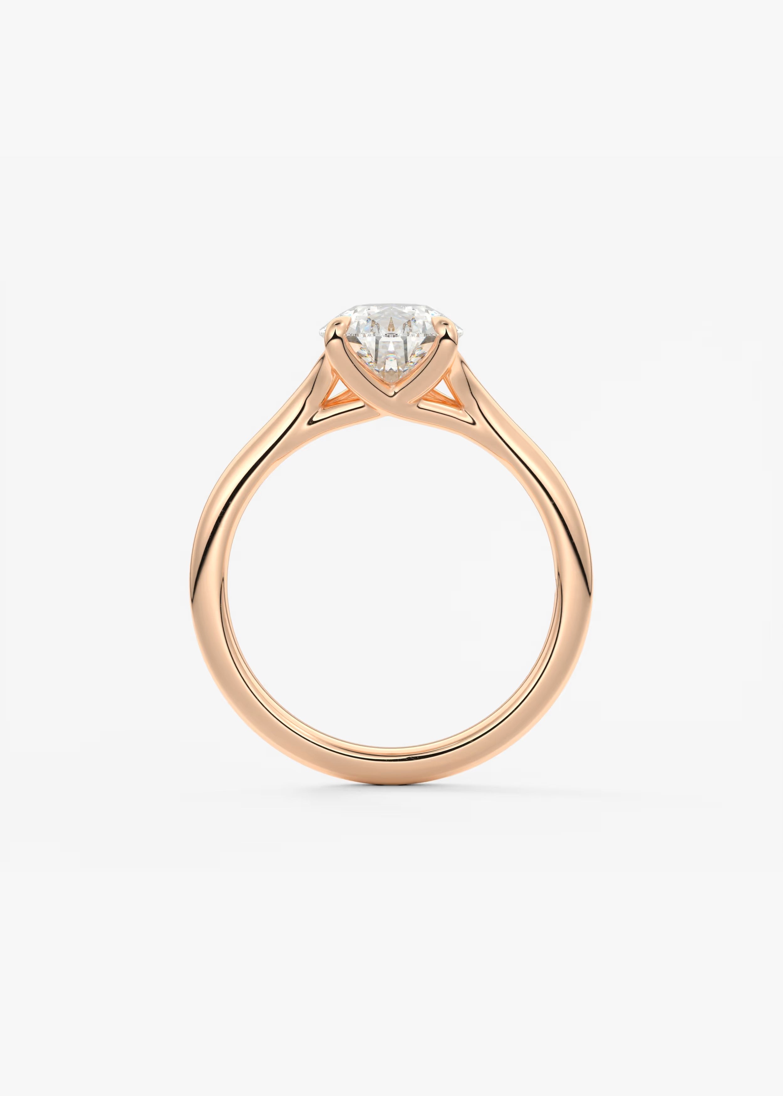 Cassia – Pear Solitaire with Triple-Claw Prongs
