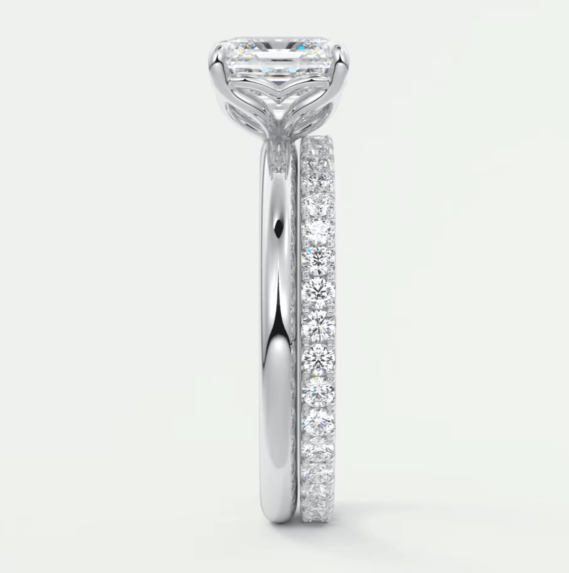 Celestia Asscher Solitaire Ring – Lab Diamond or Moissanite