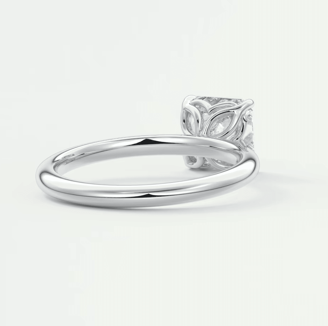 Celestia Asscher Solitaire Ring – Lab Diamond or Moissanite