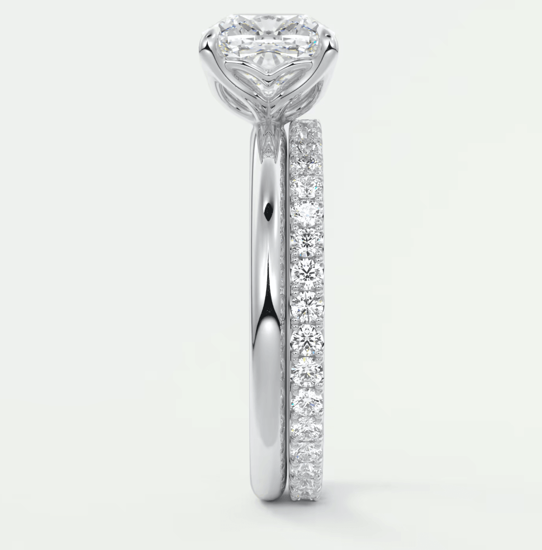 Celestia Cushion Solitaire Ring – Lab Diamond or Moissanite