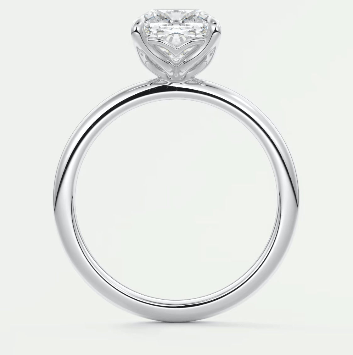 Celestia Cushion Solitaire Ring – Lab Diamond or Moissanite