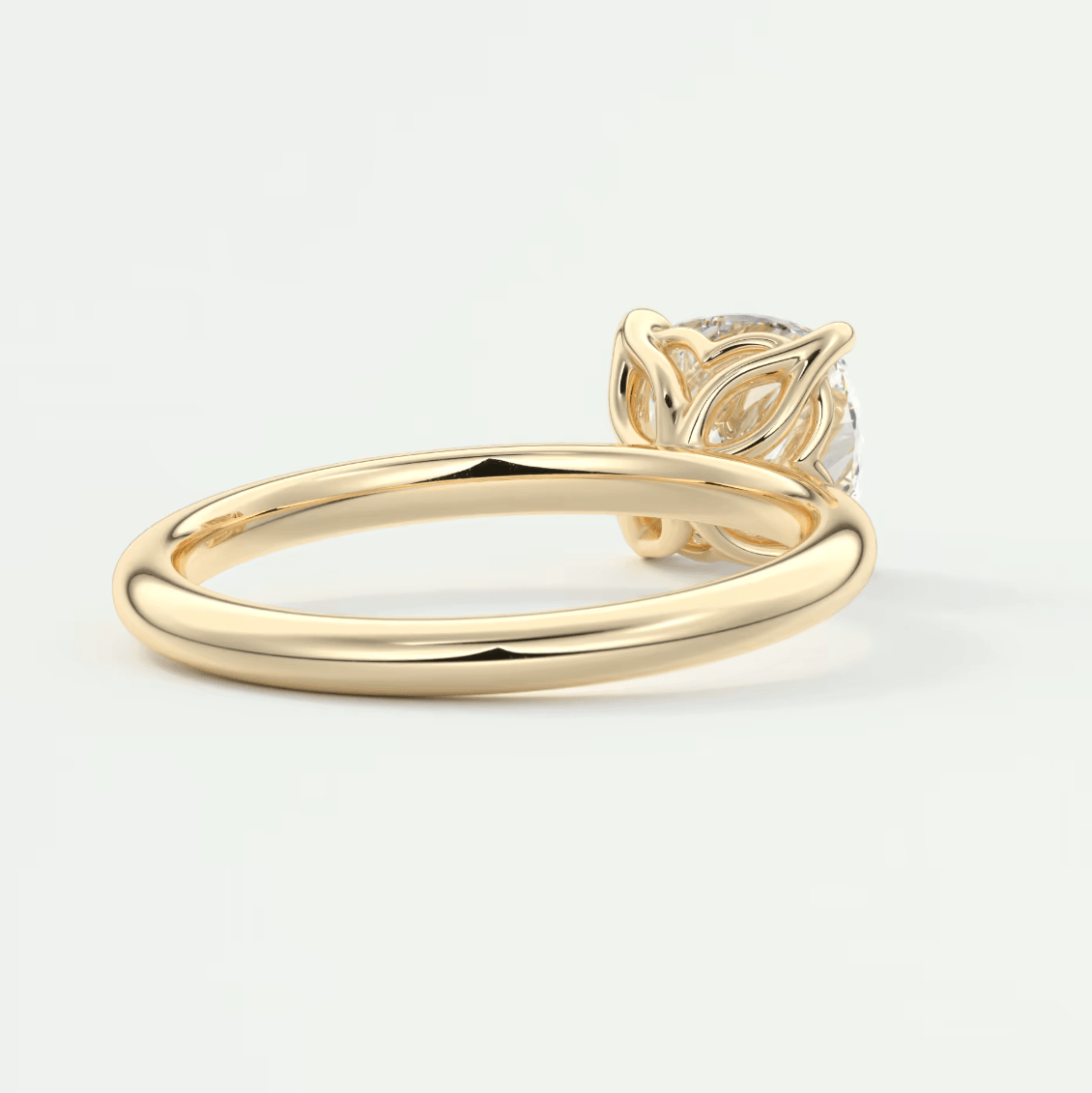 Celestia Cushion Solitaire Ring – Lab Diamond or Moissanite