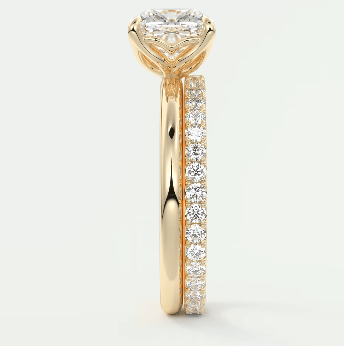 Celestia Cushion Solitaire Ring – Lab Diamond or Moissanite