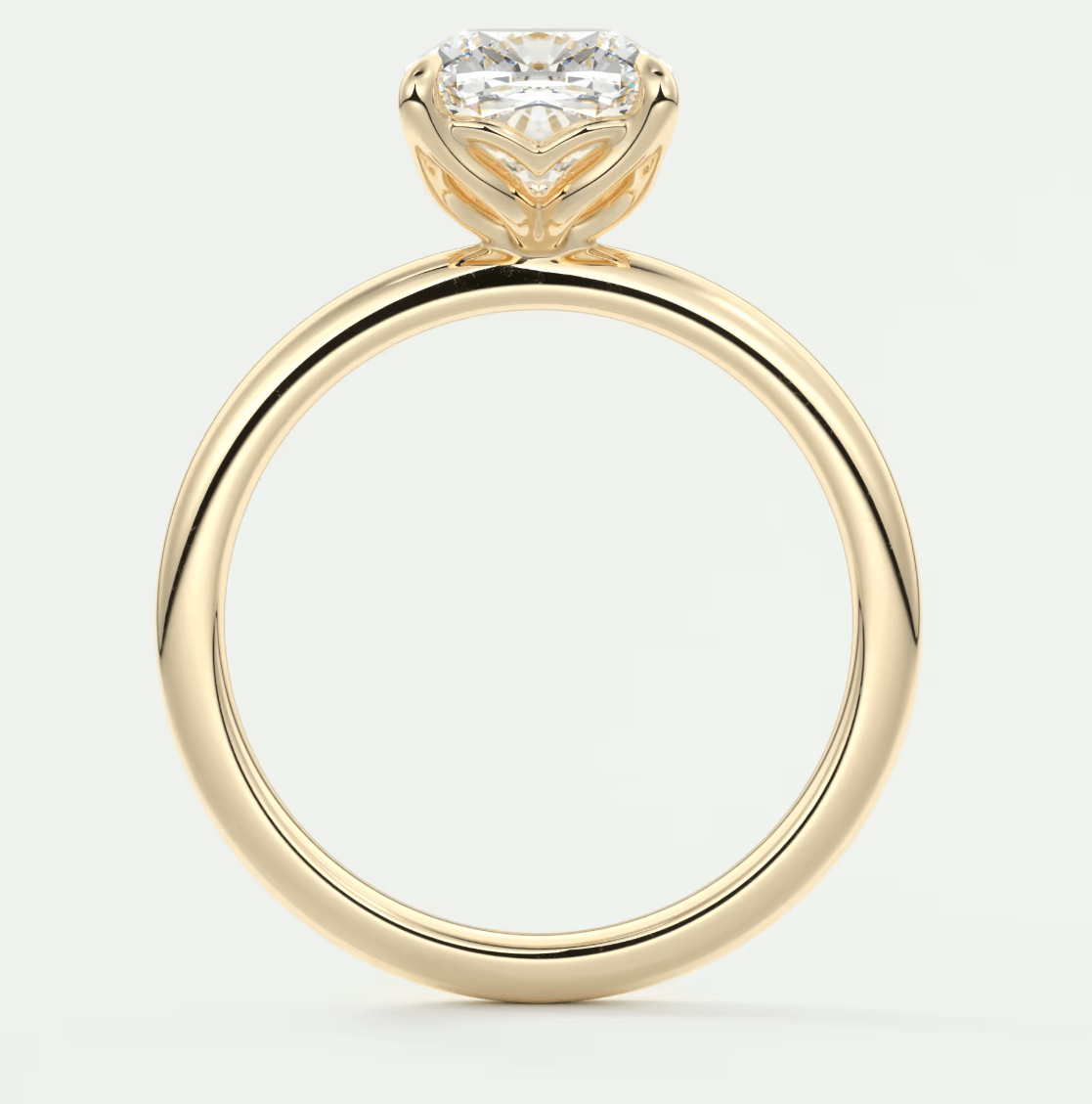 Celestia Cushion Solitaire Ring – Lab Diamond or Moissanite