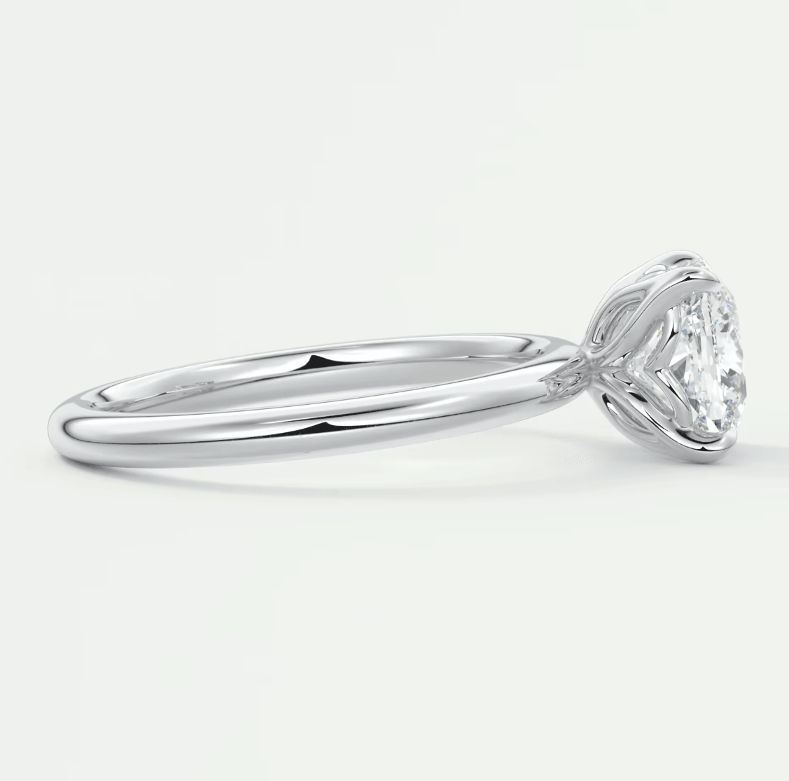 Celestia Cushion Solitaire Ring – Lab Diamond or Moissanite