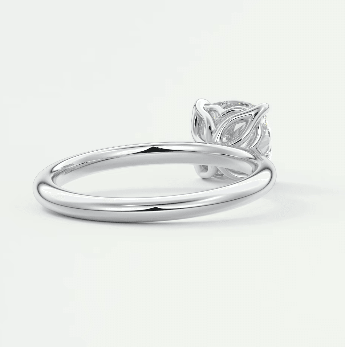 Celestia Cushion Solitaire Ring – Lab Diamond or Moissanite