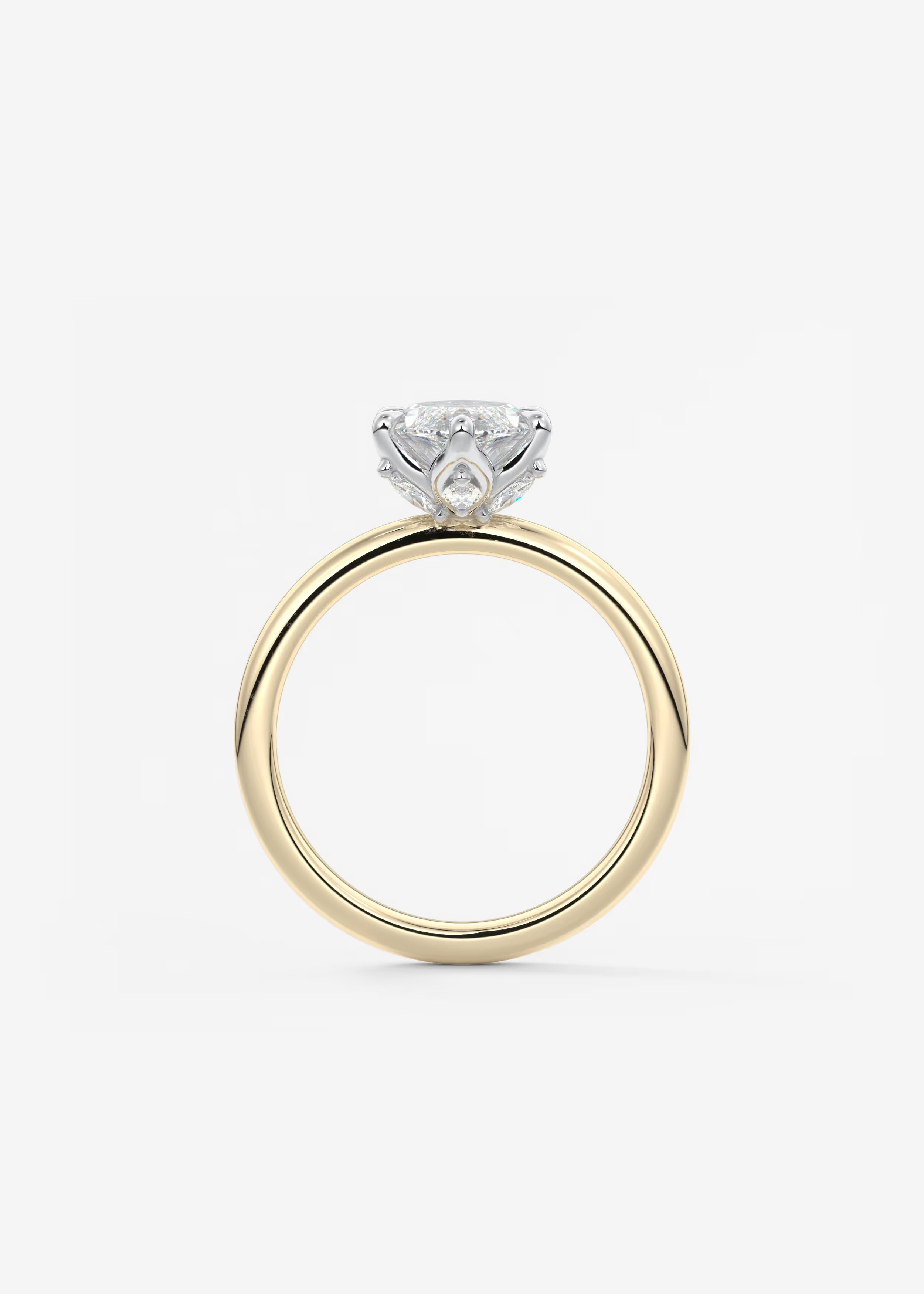 Celestia Deluxe – Two-Tone Marquise Engagement Ring