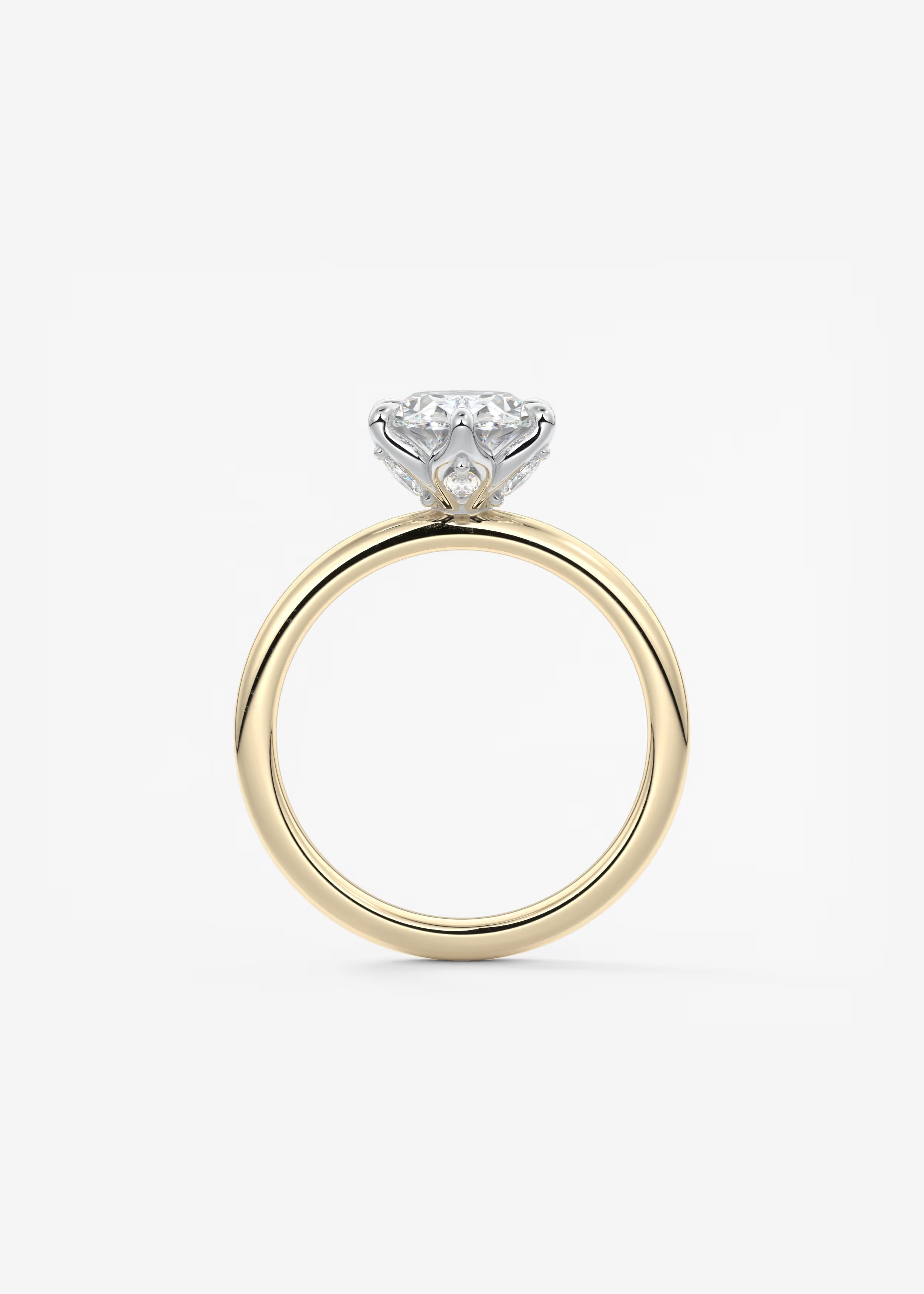 Celestia Deluxe – Two-Tone Oval Engagement Ring