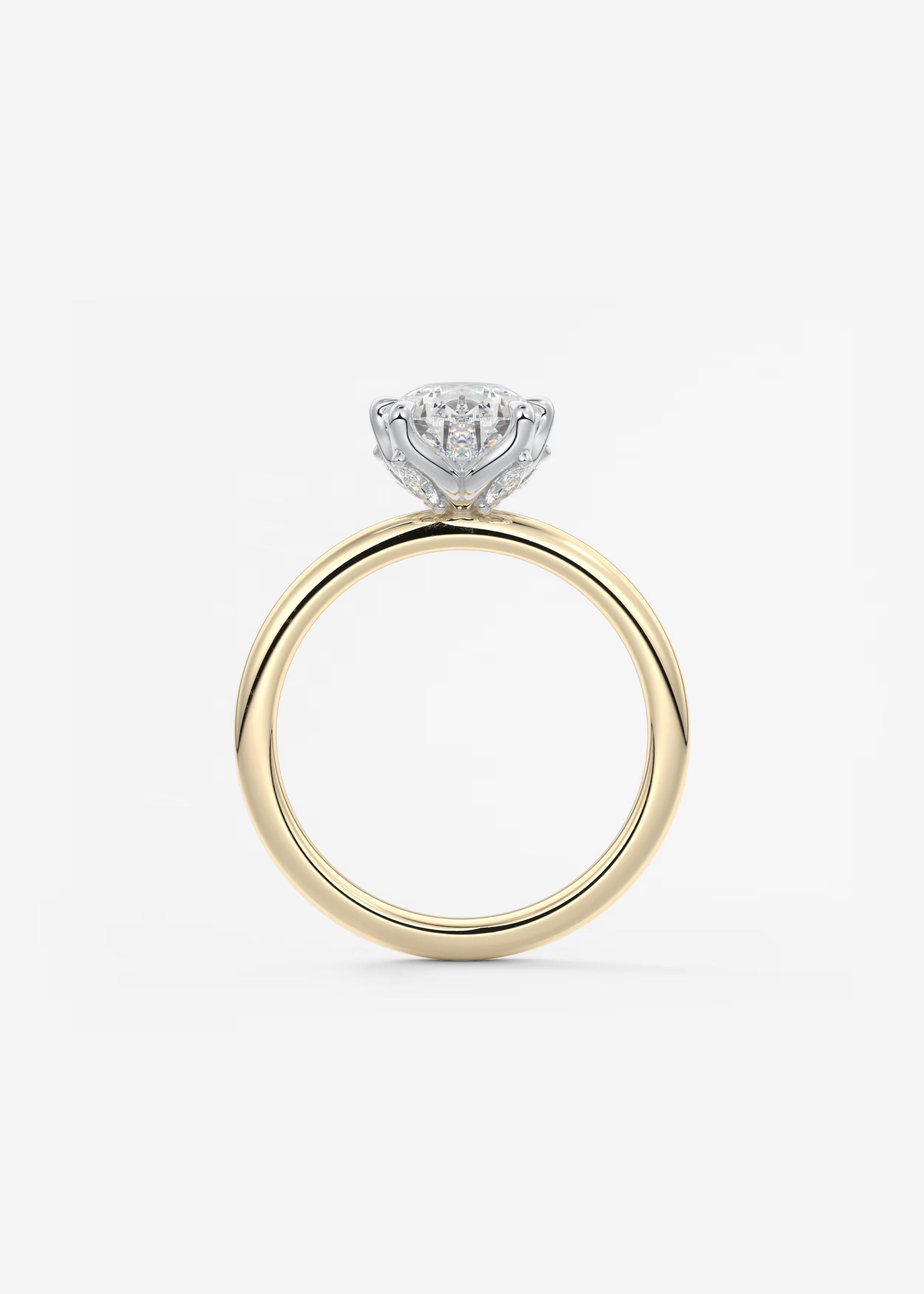 Celestia Deluxe – Two-Tone Pear Engagement Ring