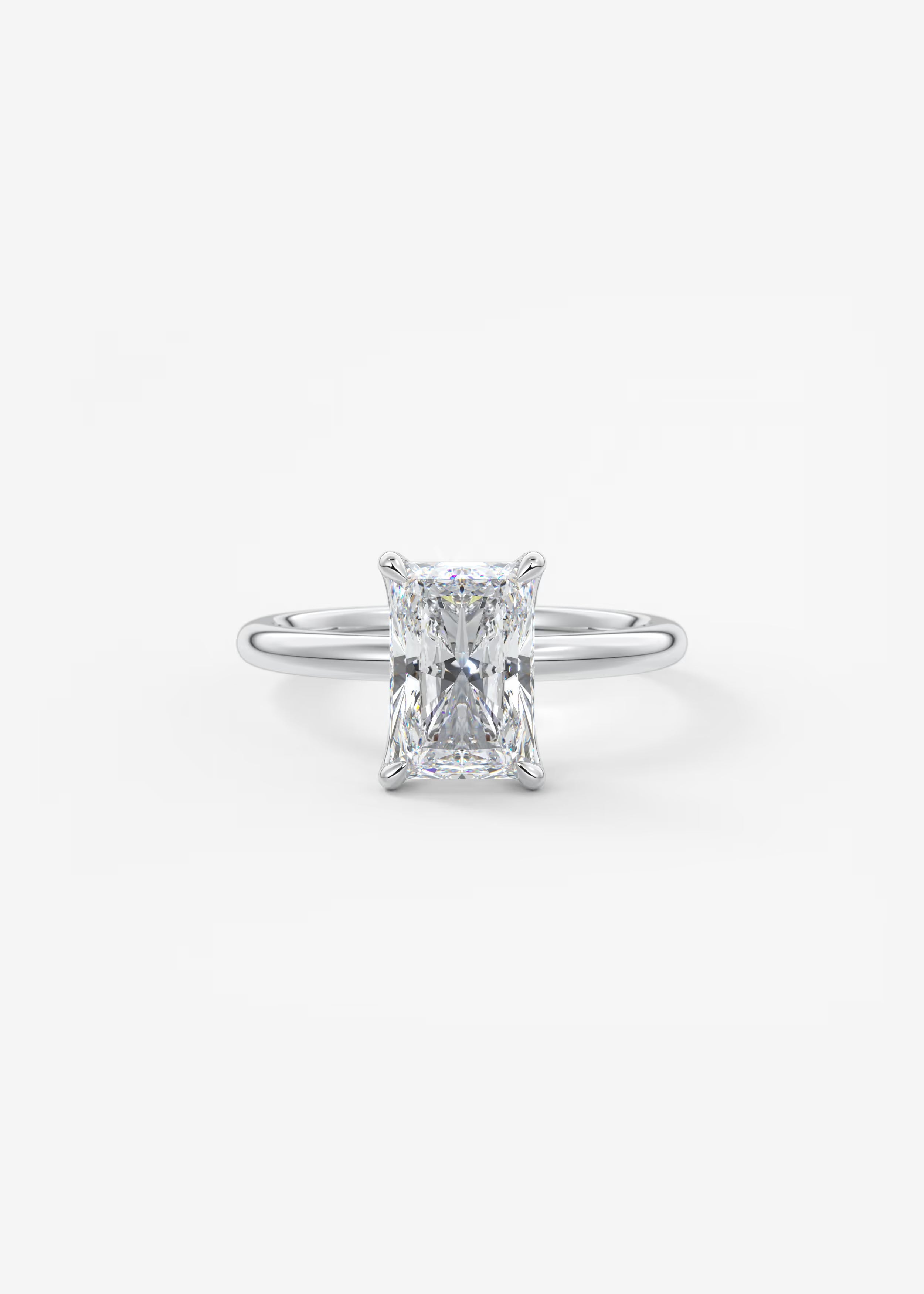 Celestia Deluxe – Two-Tone Radiant Engagement Ring