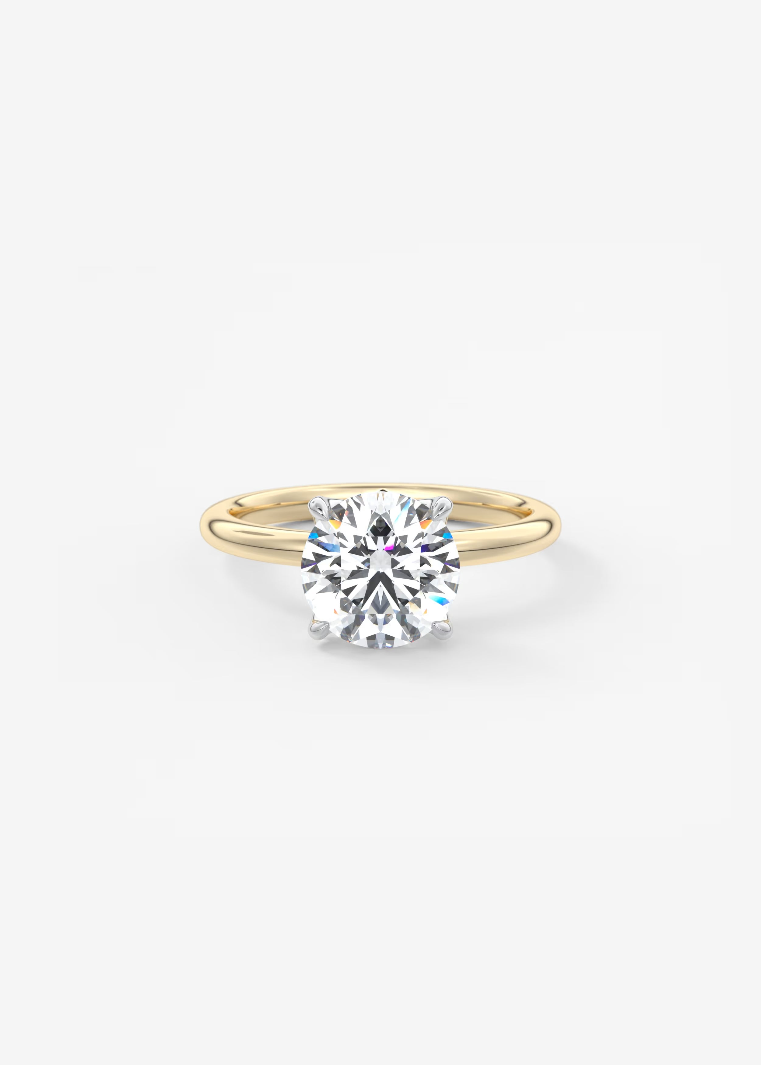 Celestia Deluxe – Two-Tone Round Brilliant Engagement Ring