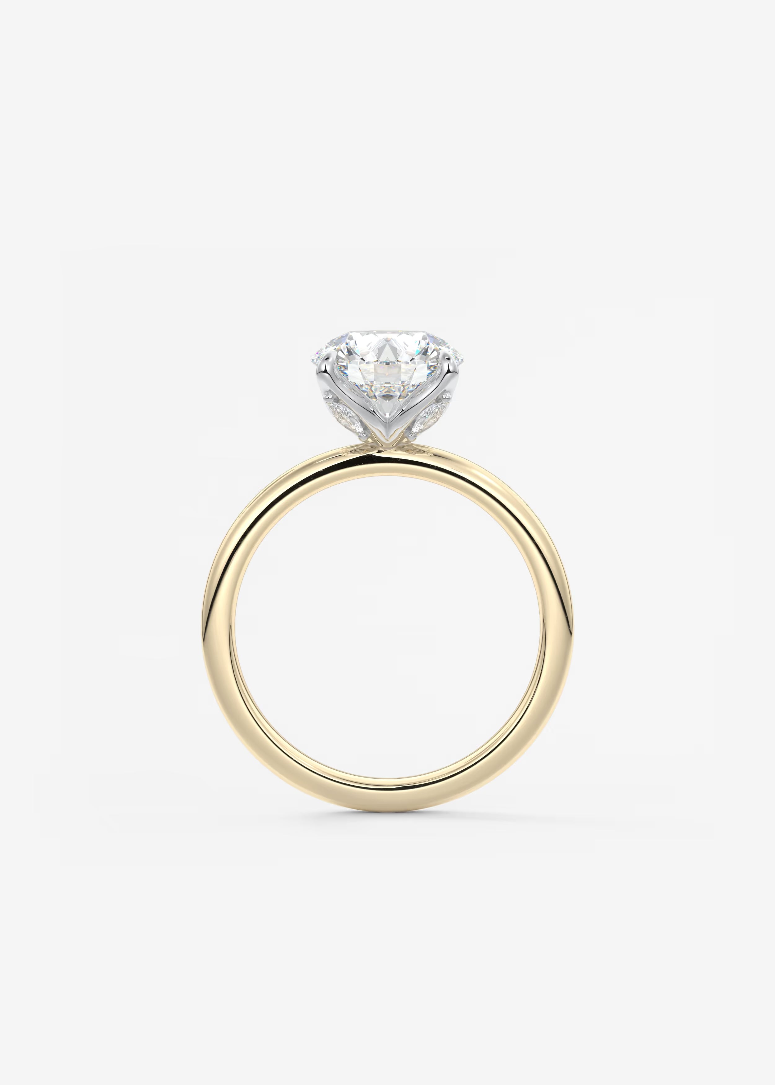 Celestia Deluxe – Two-Tone Round Brilliant Engagement Ring
