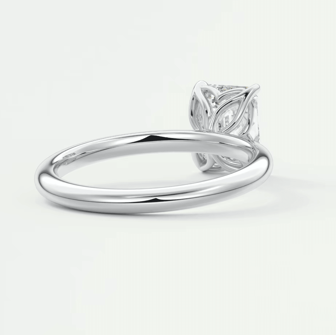 Celestia Emerald Solitaire Ring – Lab Diamond or Moissanite