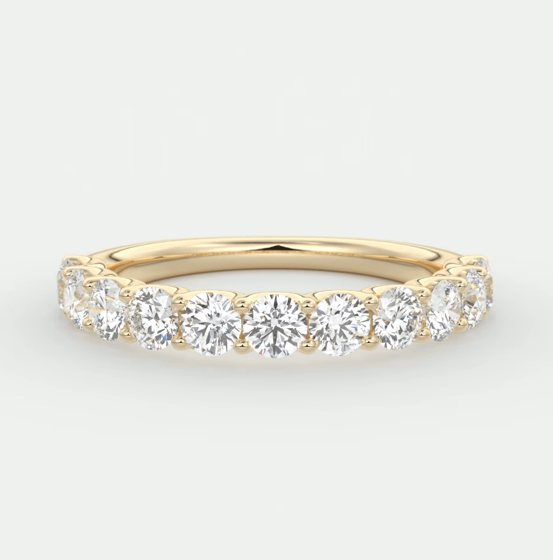 Celestia Half Round Eternity Band 3mm – Lab-Grown or Natural Diamonds