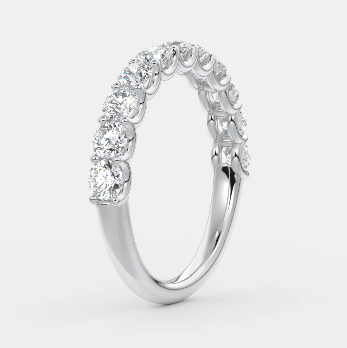 Celestia Half Round Eternity Band 3mm – Lab-Grown or Natural Diamonds