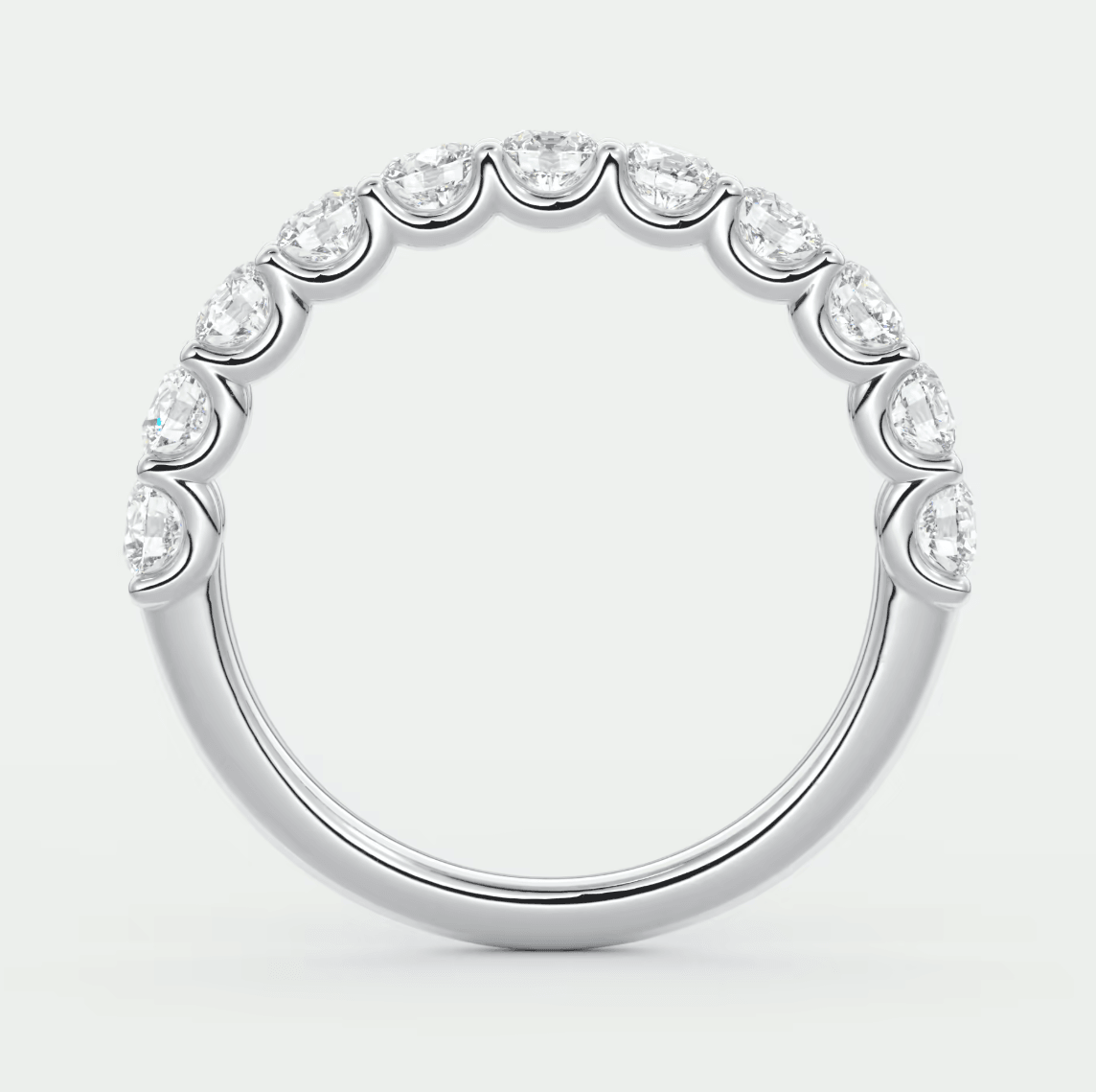 Celestia Half Round Eternity Band 3mm – Lab-Grown or Natural Diamonds