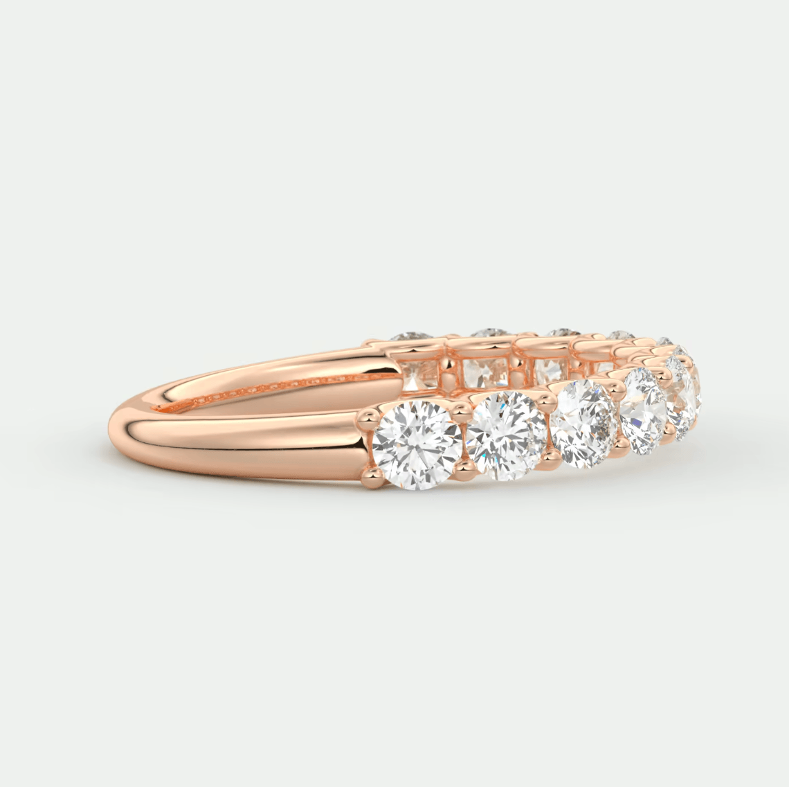 Celestia Half Round Eternity Band 3mm – Lab-Grown or Natural Diamonds