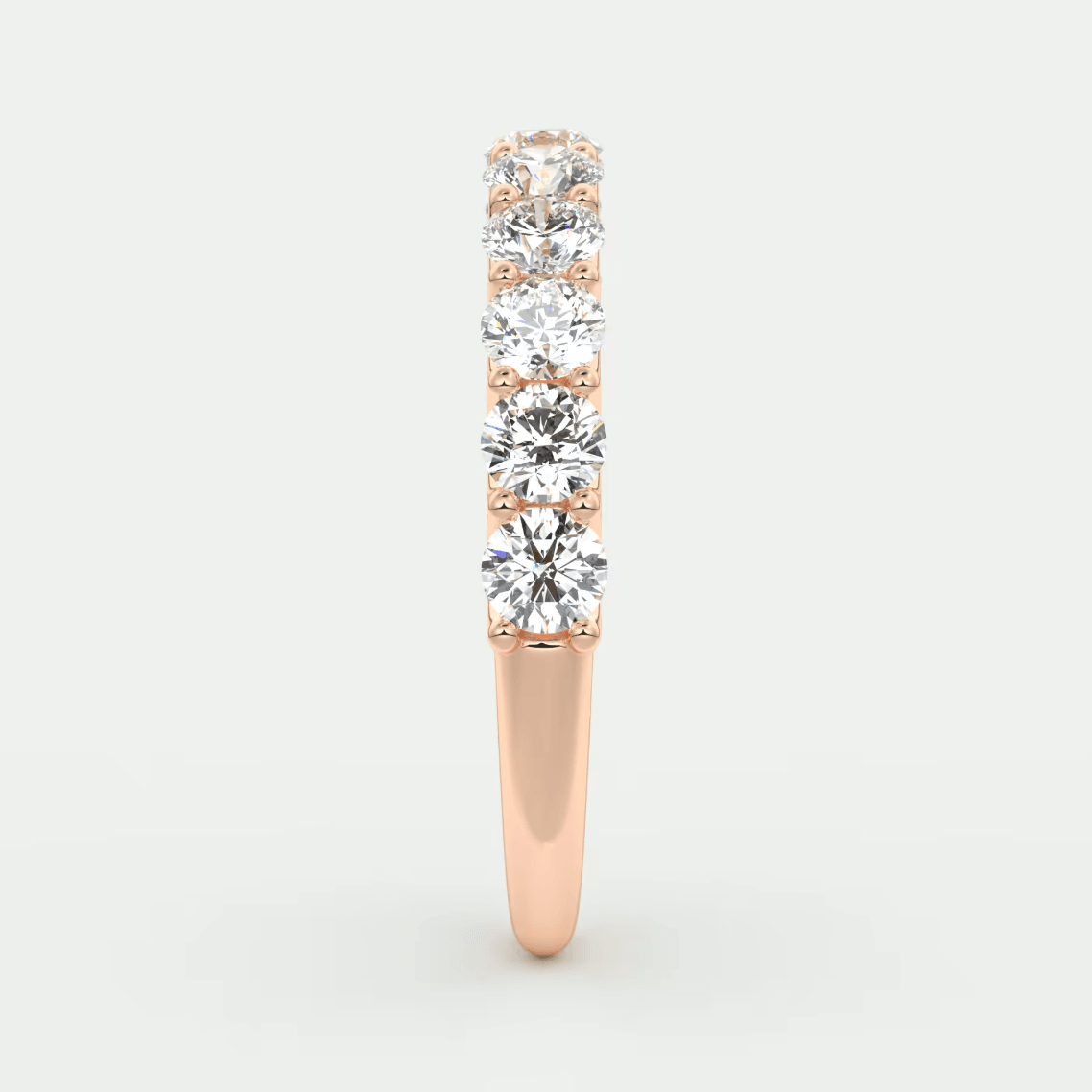 Celestia Half Round Eternity Band 3mm – Lab-Grown or Natural Diamonds