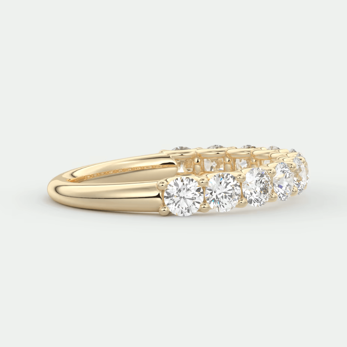 Celestia Half Round Eternity Band 3mm – Lab-Grown or Natural Diamonds